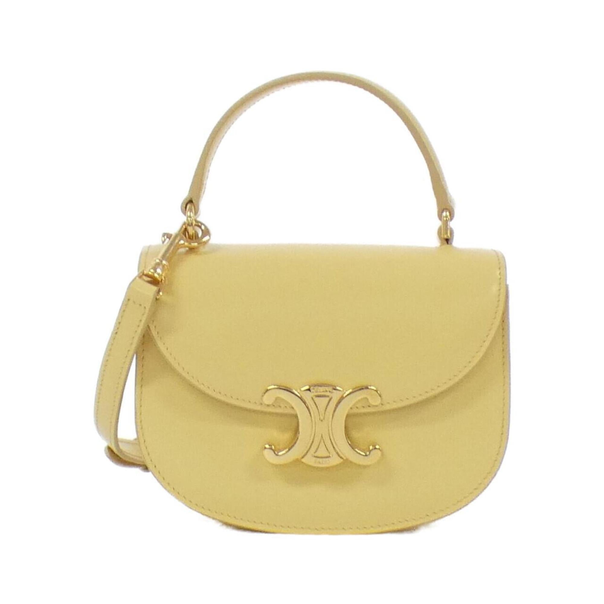 Celine Gold Leather Shoulder Bag (Pre-Owned)