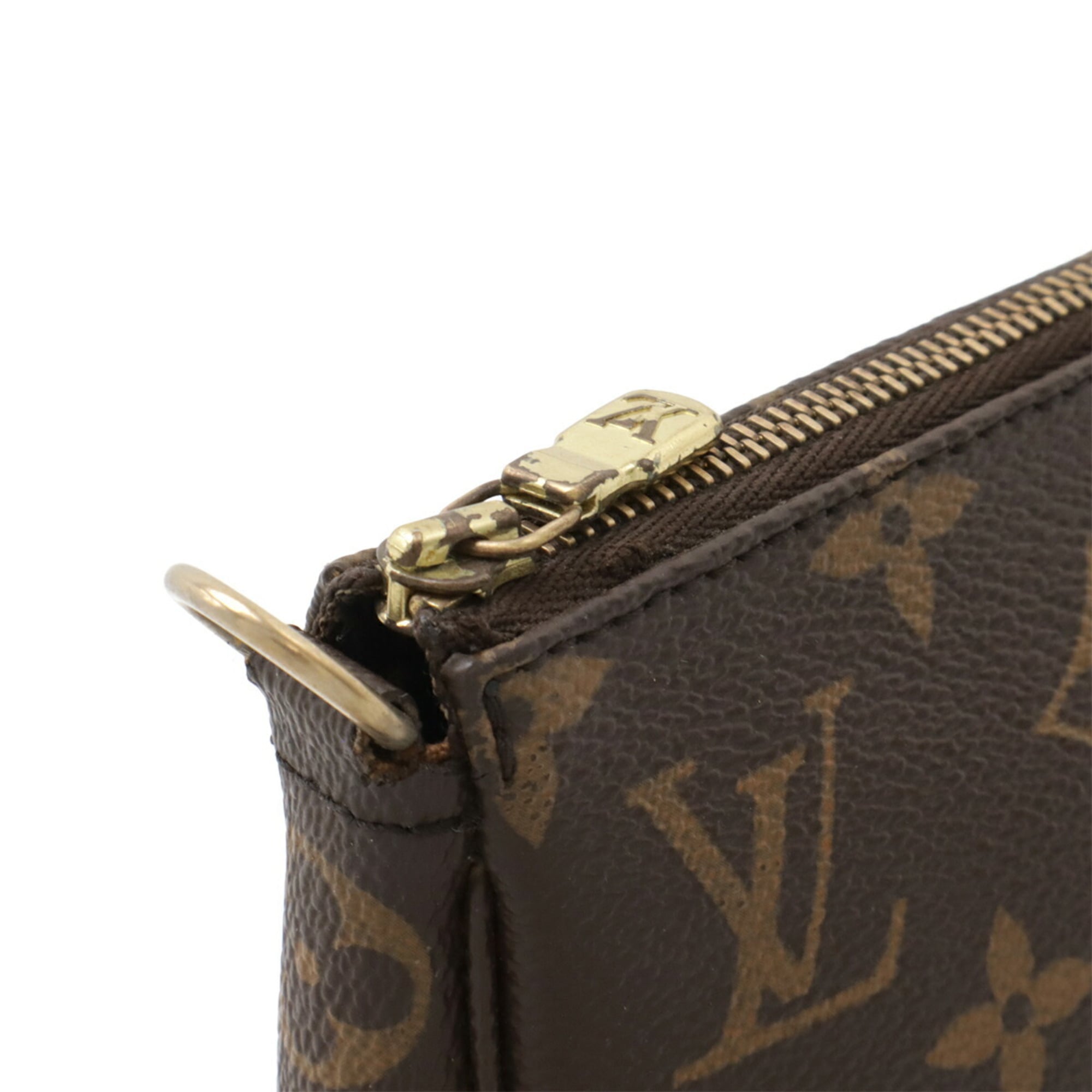 Louis Vuitton Brown Monogram Canvas Pvc Coated Canvas Handbag Pochette Pouch (Pre-Owned)