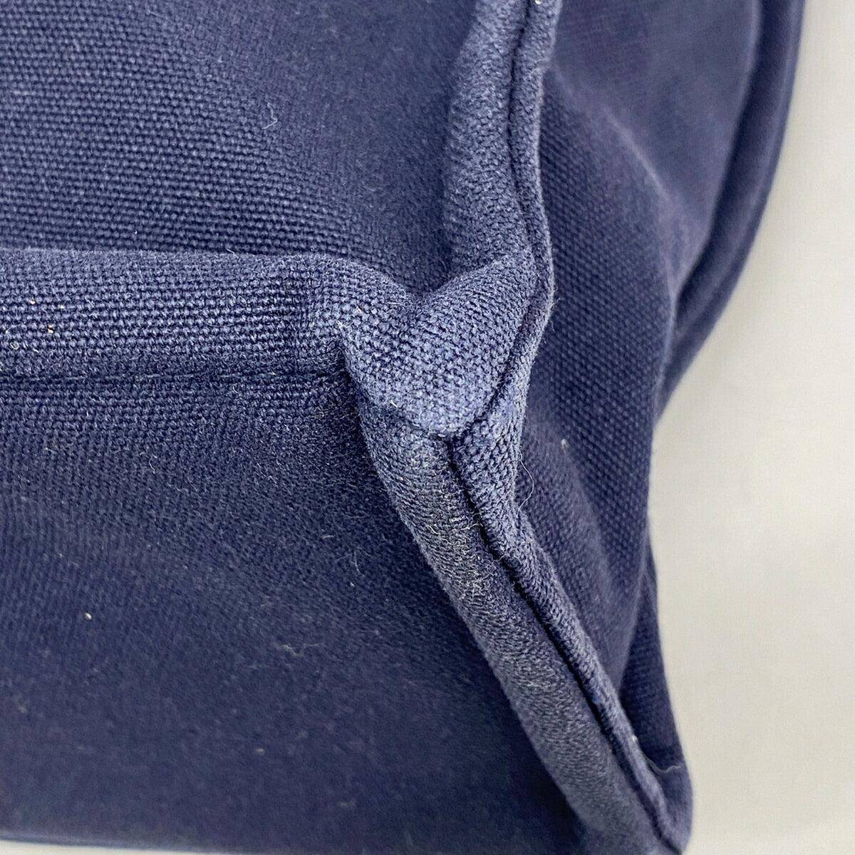 Hermes Navy Canvas Tote Bag (Pre-Owned)