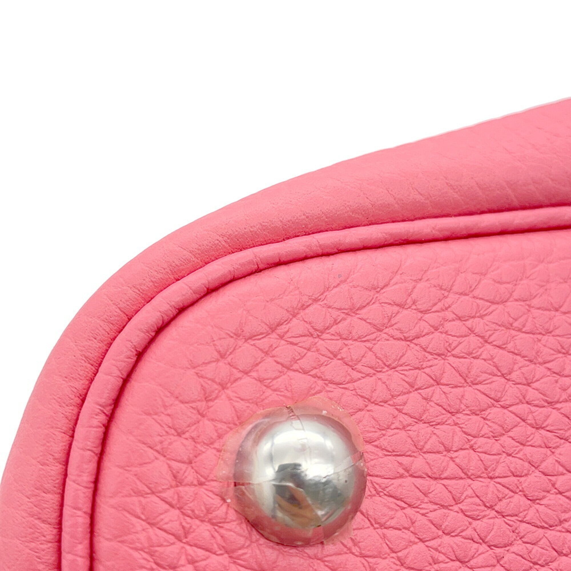 Hermes Bolide Rose Azalee Taurillon Clemence Leather Handbag Shoulder Bag (Pre-Owned)