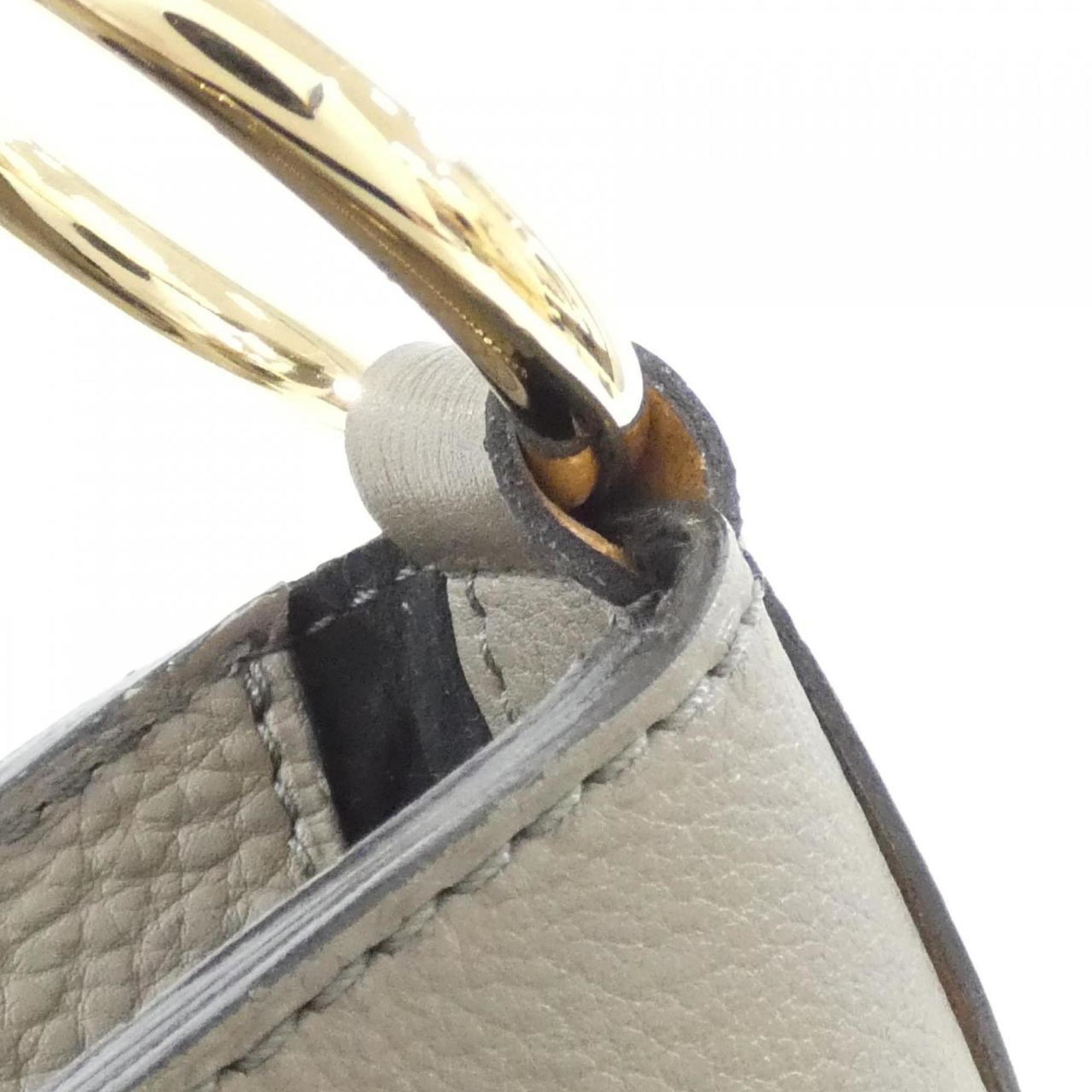 Louis Vuitton Mahina Taupe Leather Shoulder Bag (Pre-Owned)