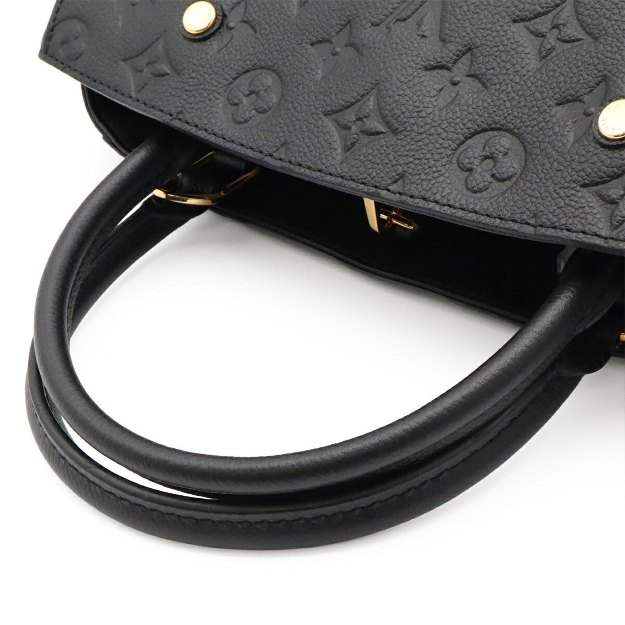 Louis Vuitton Noir Monogram Empreinte Leather Handbag Shoulder Bag (Pre-Owned)