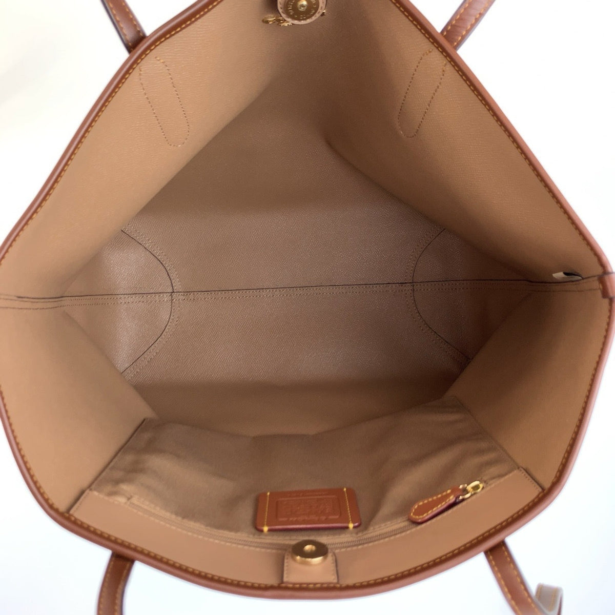Coach Brown Pvc Shoulder Bag Tote Bag (Pre-Owned)