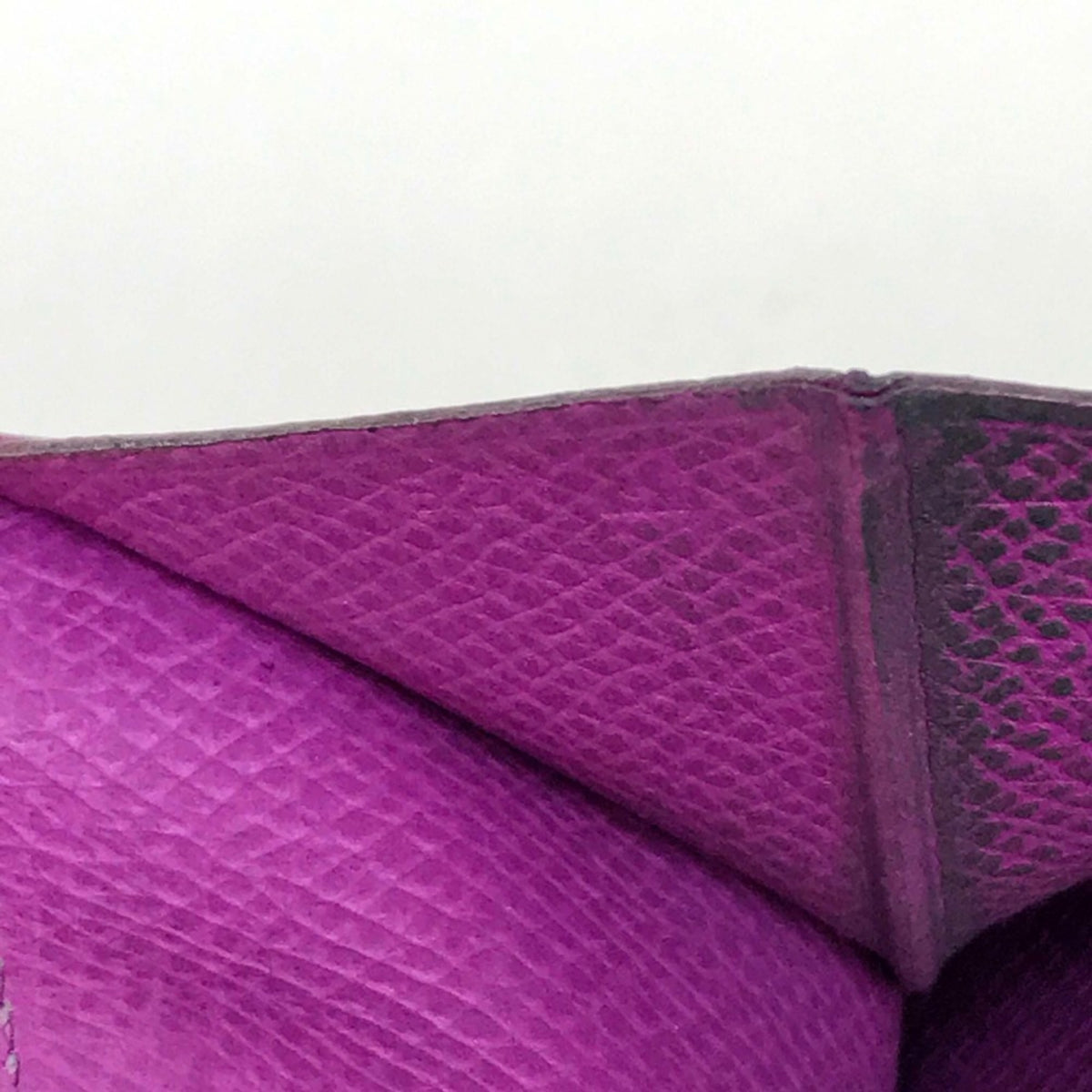 Hermes Purple Leather Long Wallet (Bi-Fold) (Pre-Owned)