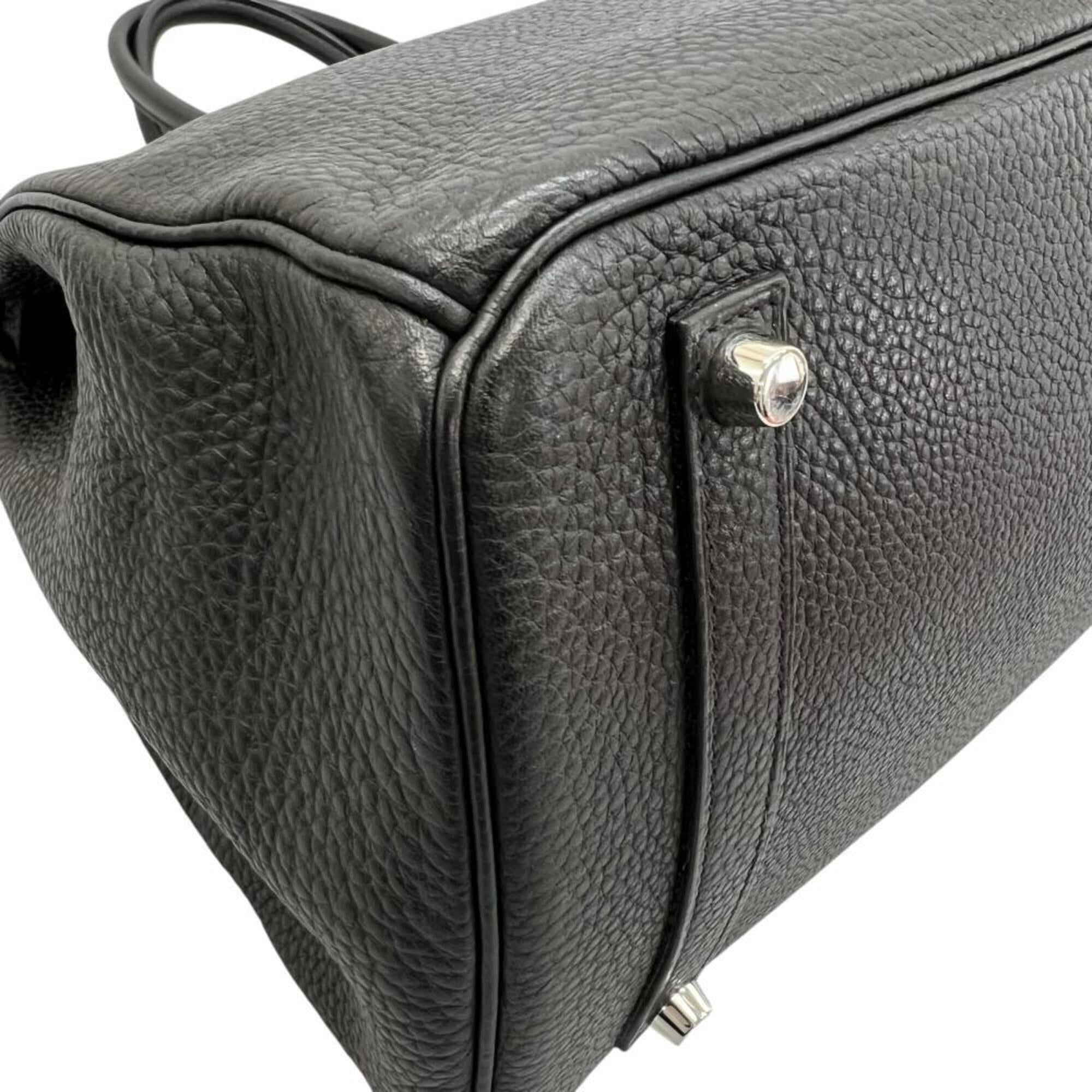 Hermes Black Taurillon Clemence Leather Handbag (Pre-Owned)