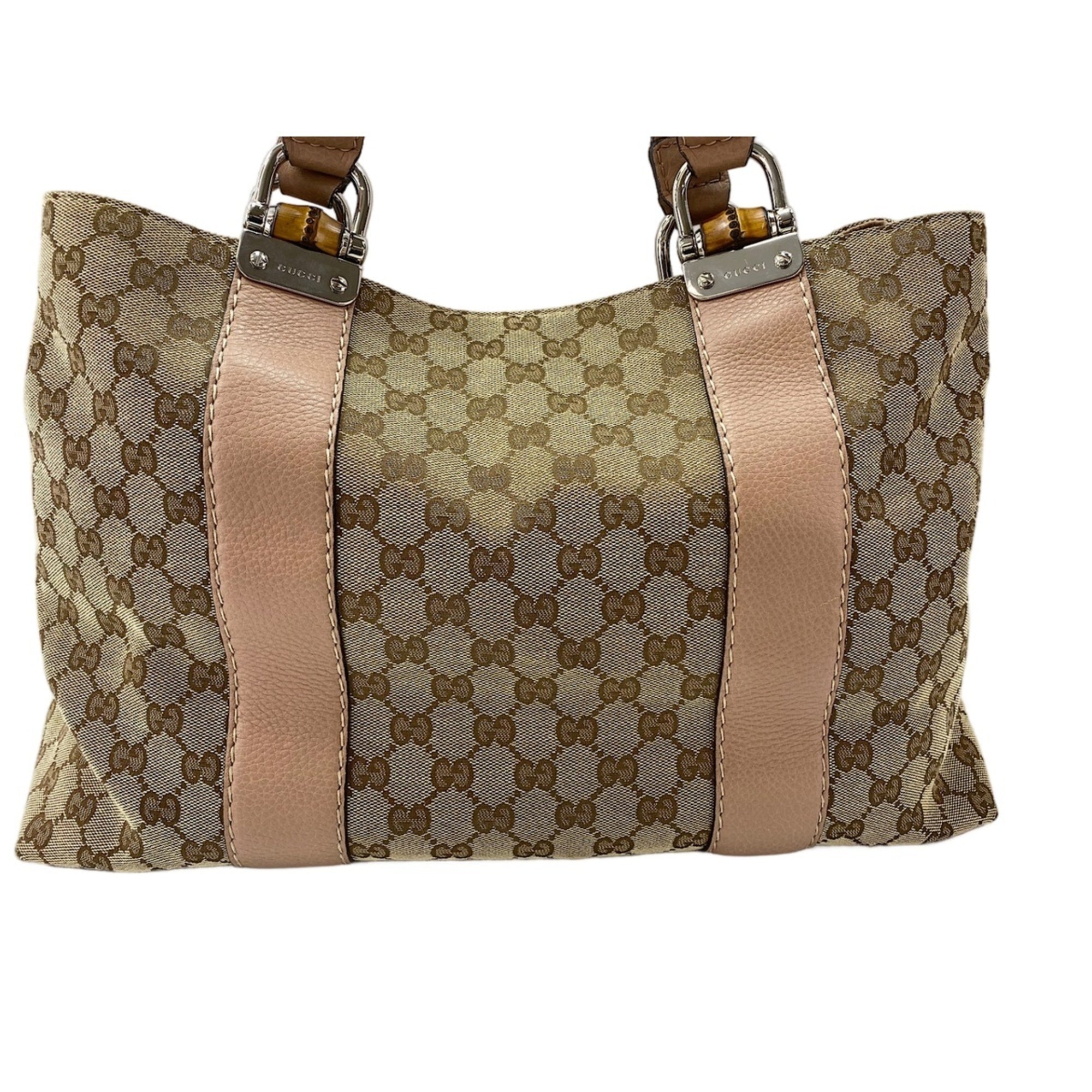 Gucci Beige Pink Tote Bag (Pre-Owned)