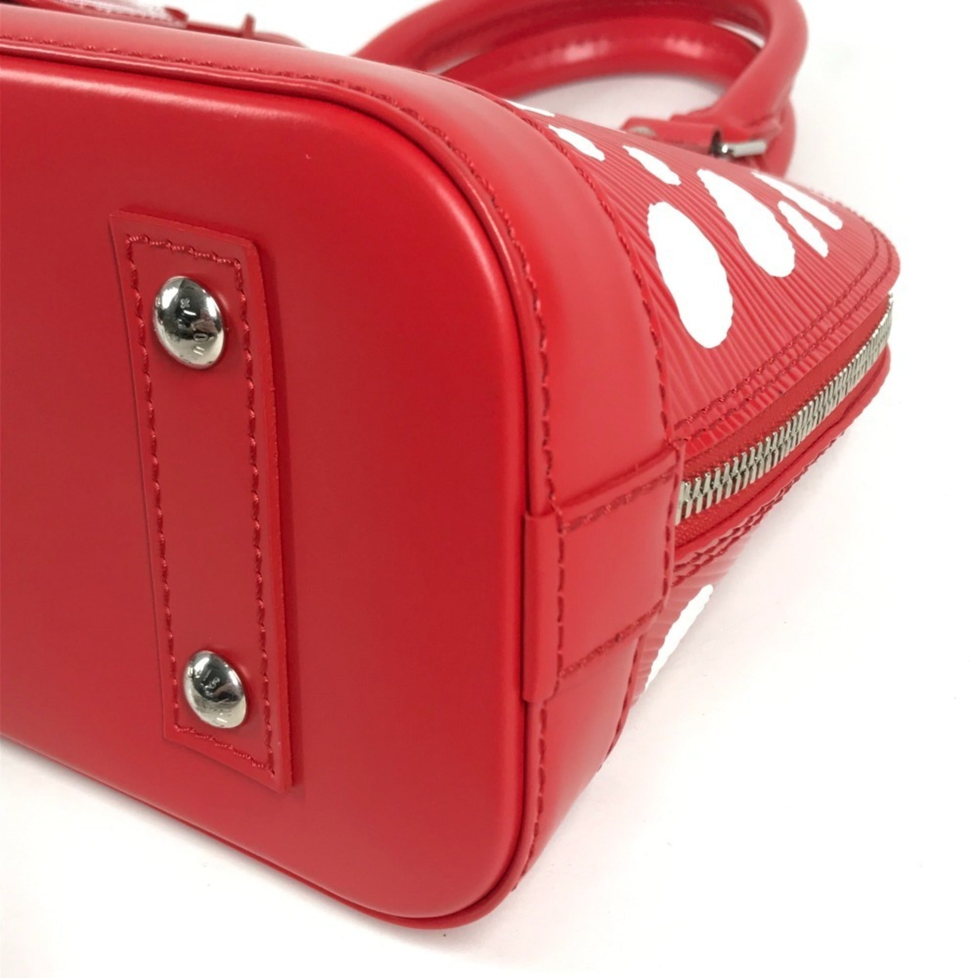 Louis Vuitton Yayoi Kusama Red Color White Epi Leather Handbag Shoulder Bag (Pre-Owned)