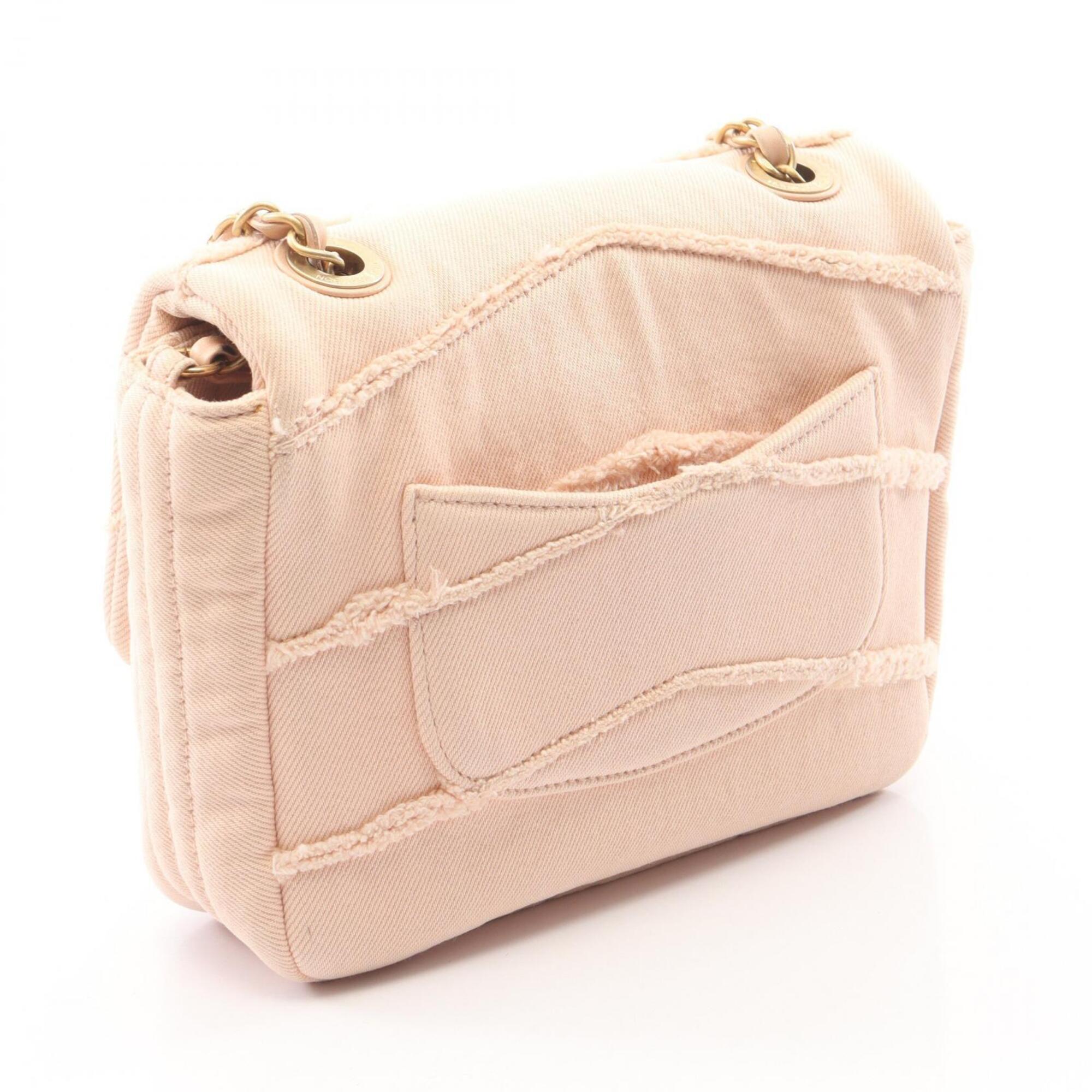Chanel Pink Denim Handbag Shoulder Bag (Pre-Owned)