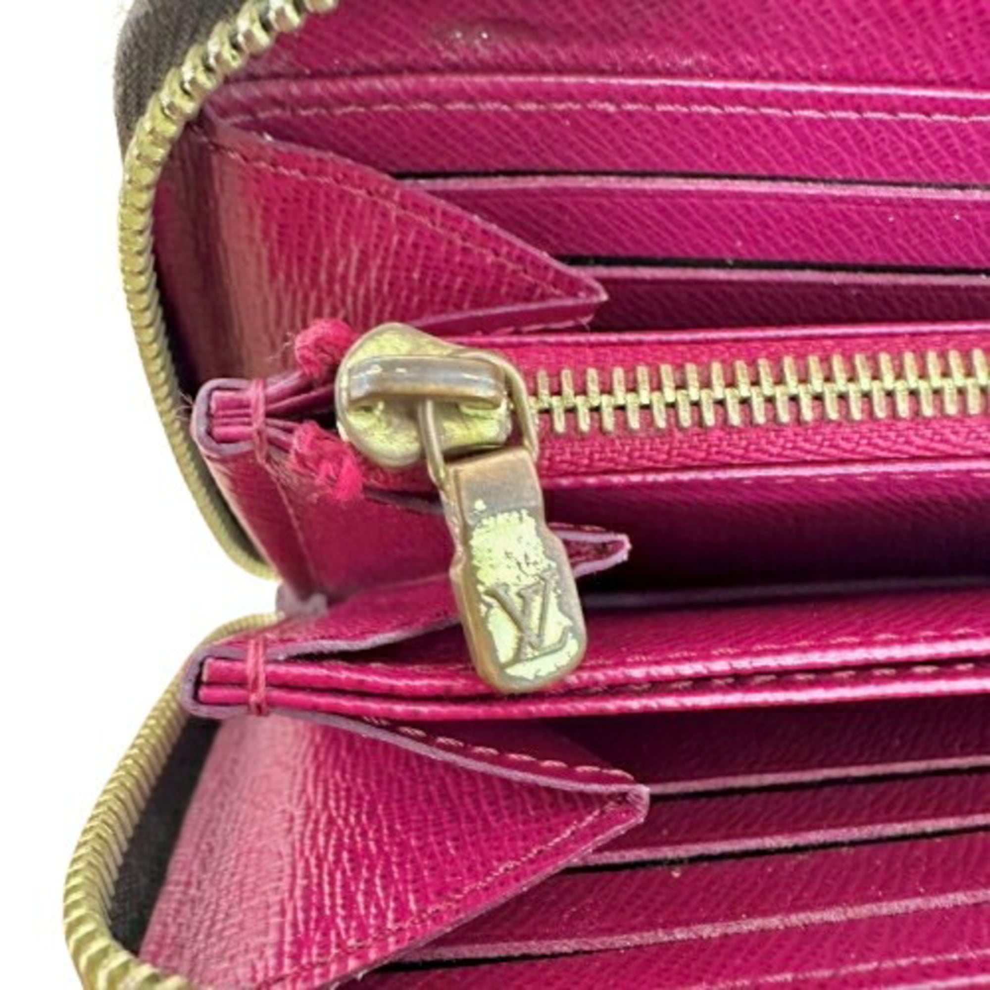 Louis Vuitton Monogram Brown Leather Long Wallet (Bi-Fold) (Pre-Owned)