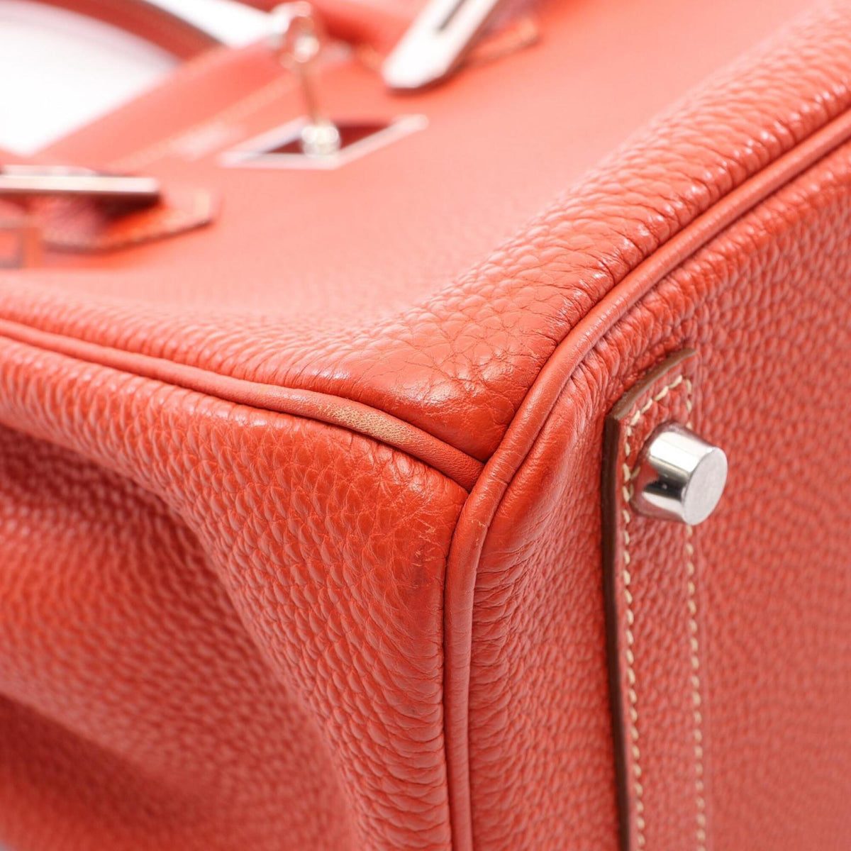 Hermes Red Color Sanguine Togo Leather Handbag (Pre-Owned)