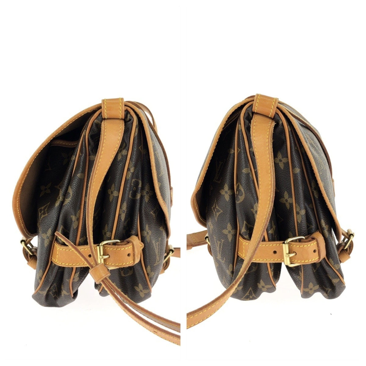 Louis Vuitton Monogram Brown Pvc Leather Messenger Bag Shoulder Bag (Pre-Owned)