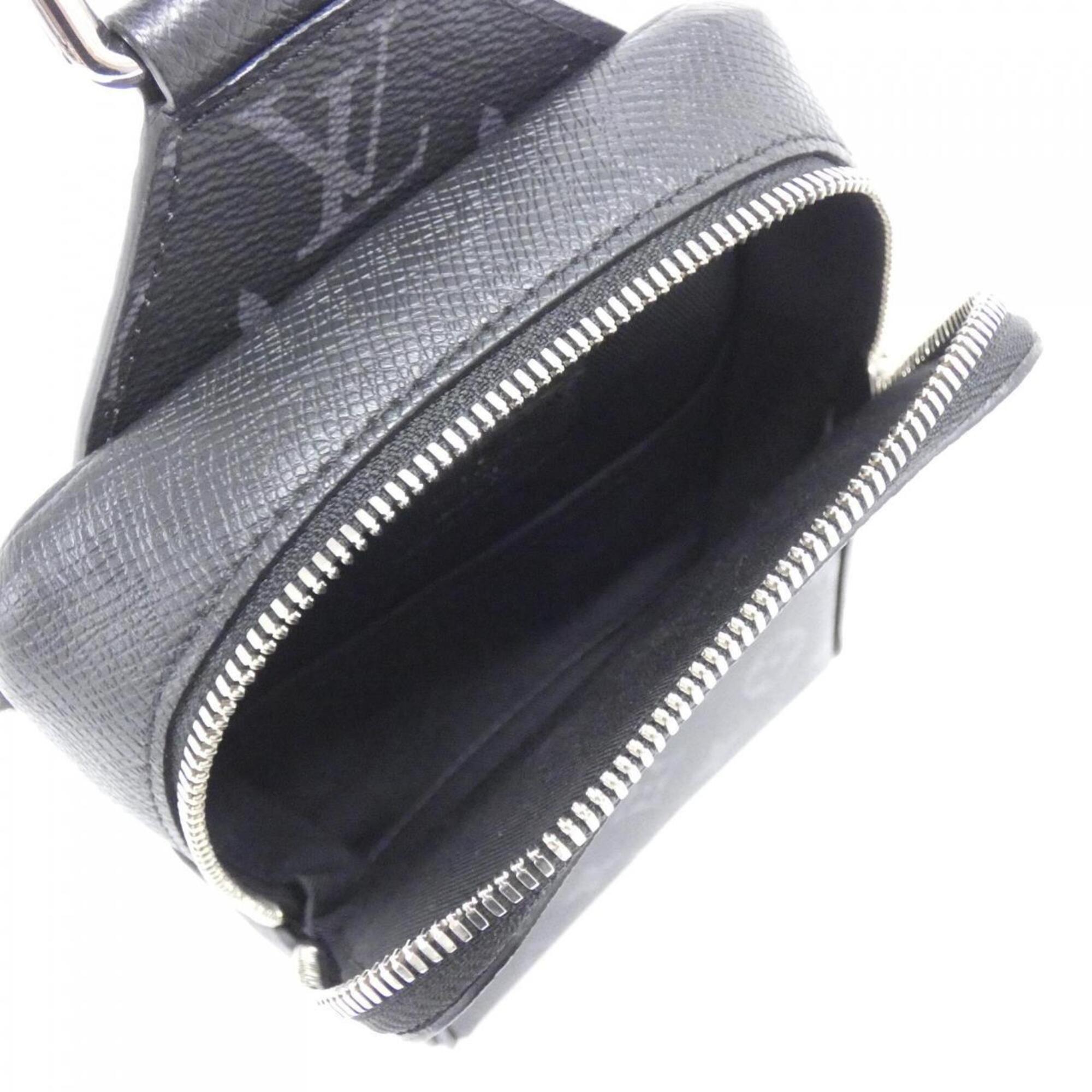 Louis Vuitton Black Coated Canvas Leather Shoulder Bag (Pre-Owned)