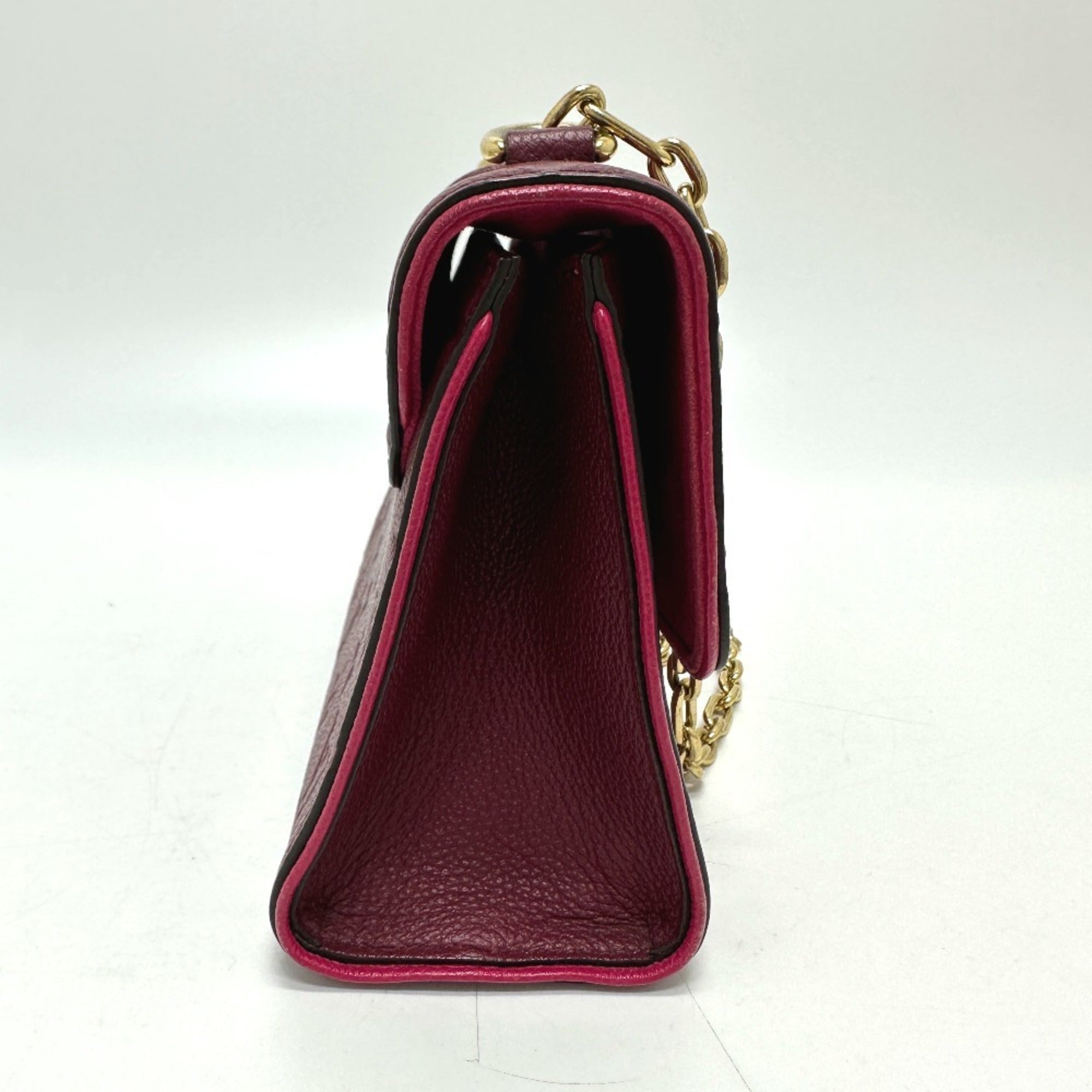 Louis Vuitton Red Color Monogram Empreinte Pochette Shoulder Bag (Pre-Owned)