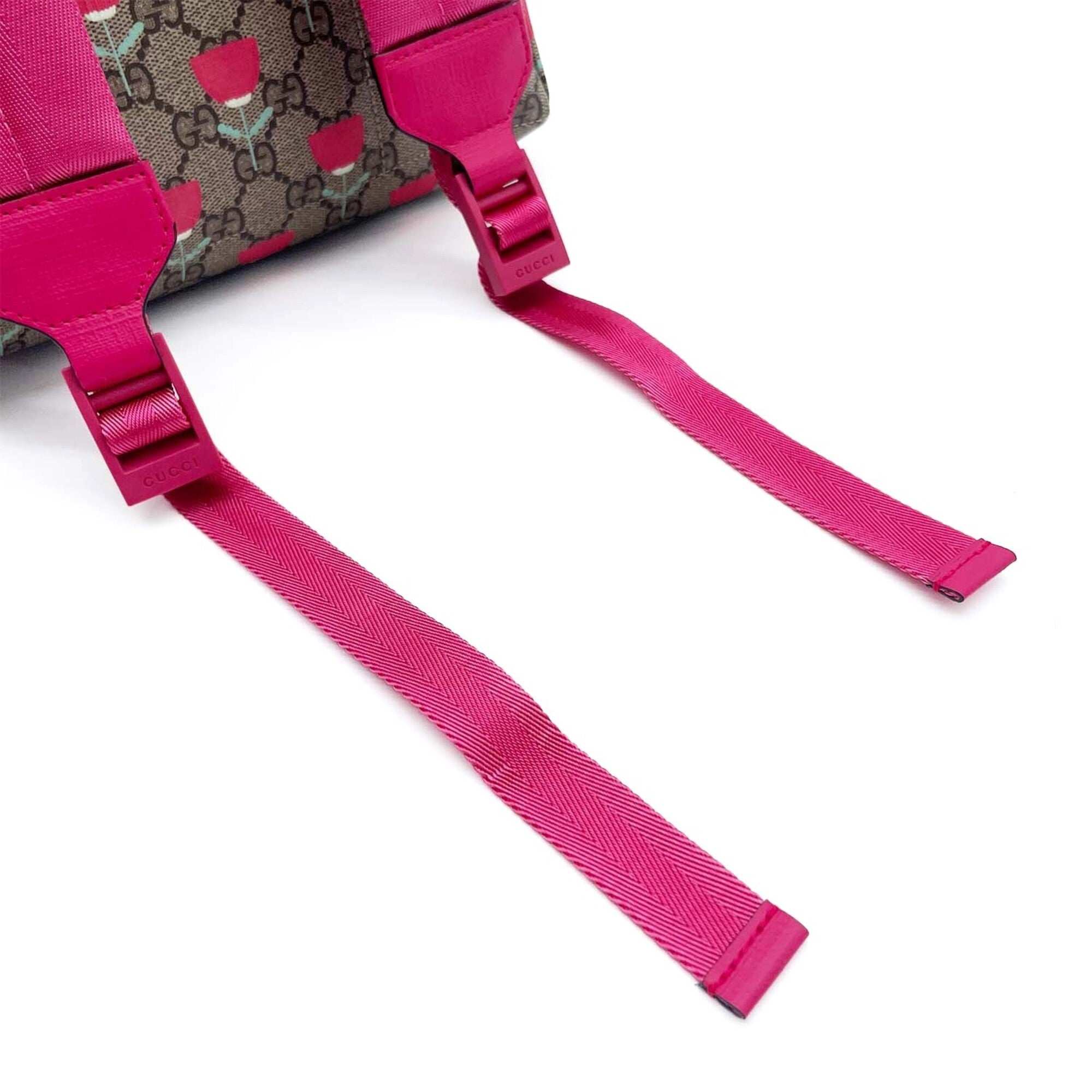 Gucci Brown Pink Gg Supreme Backpack (Pre-Owned)
