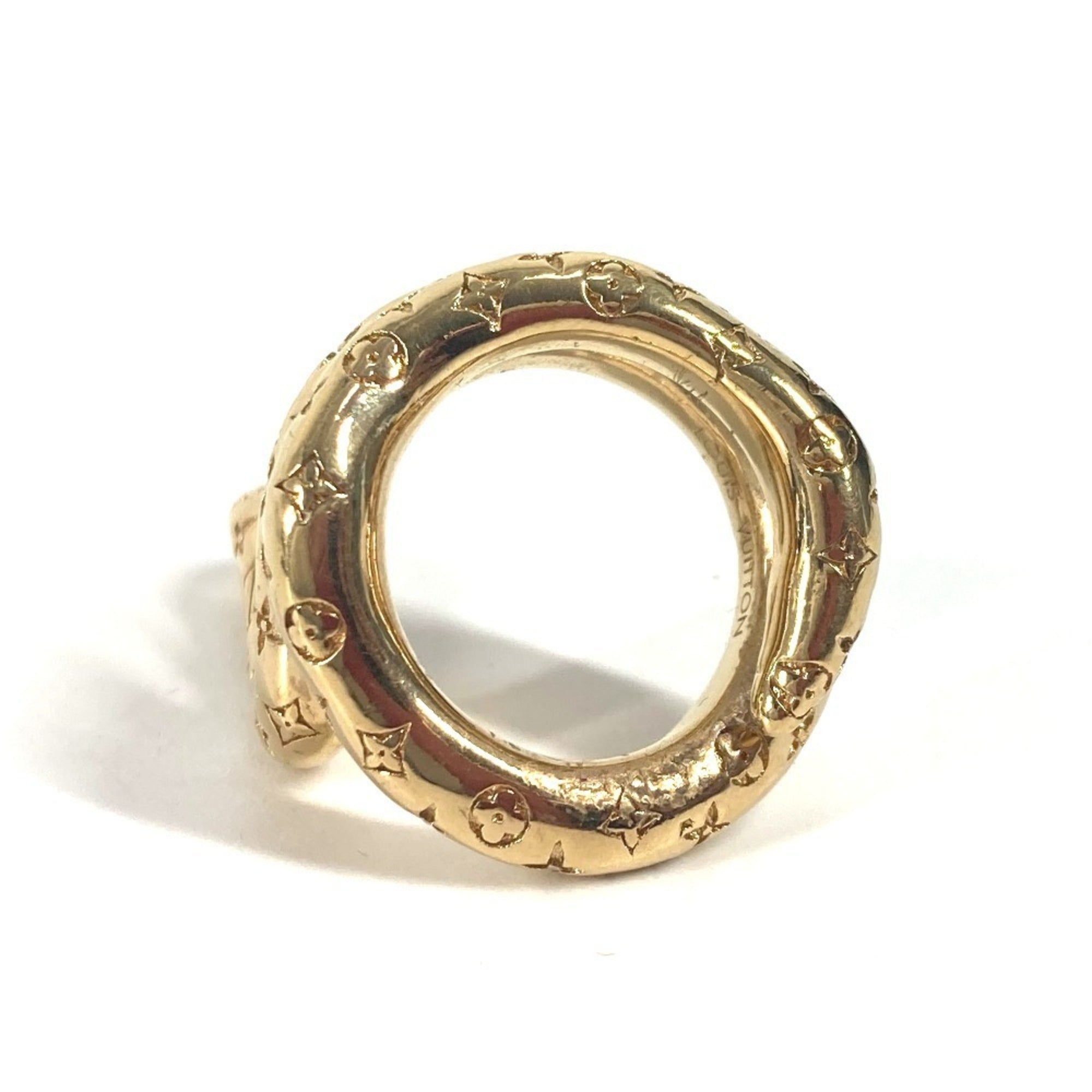 Louis Vuitton Gold Metal Band Ring (Pre-Owned)
