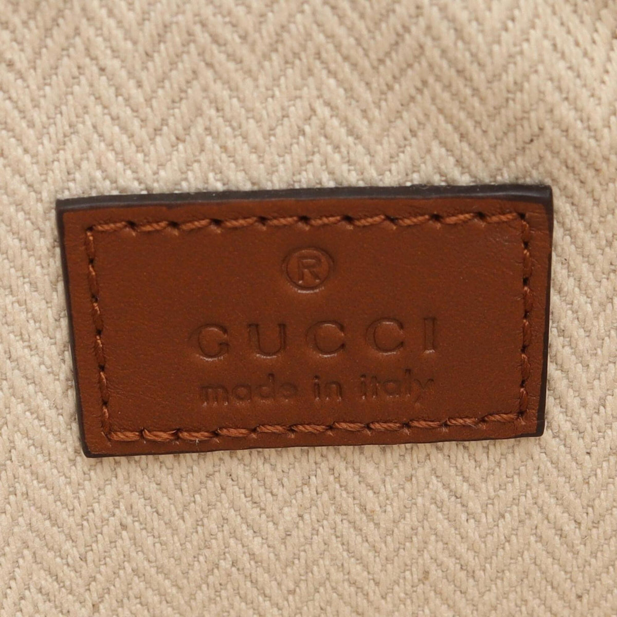 Gucci Beige Brown Coated Canvas Leather Handbag Shoulder Bag (Pre-Owned)