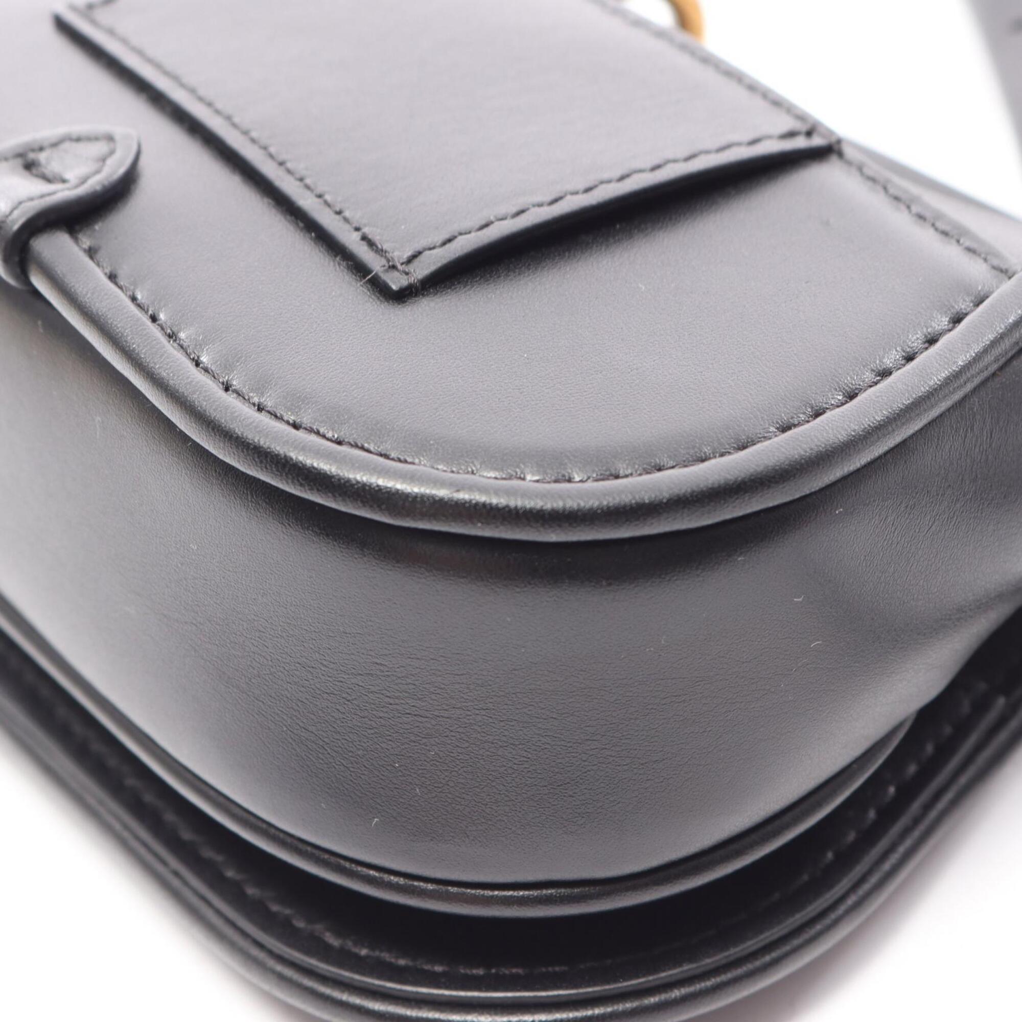 Fendi Black Leather Handbag Shoulder Bag (Pre-Owned)