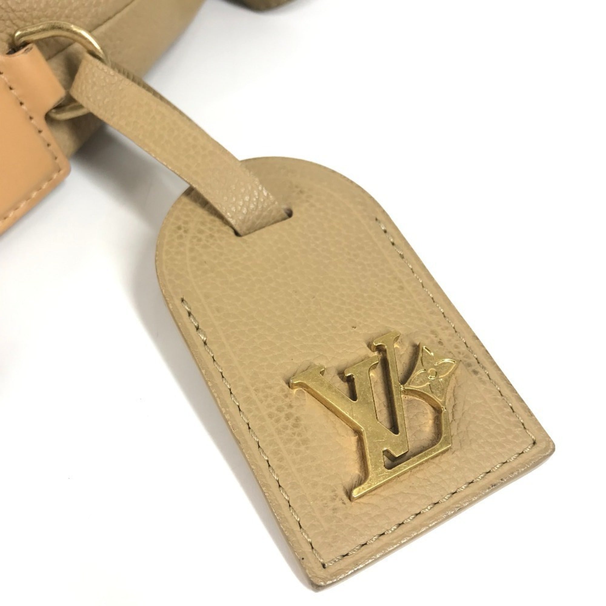 Louis Vuitton Beige Brown Monogram Canvas Leather Shoulder Bag (Pre-Owned)
