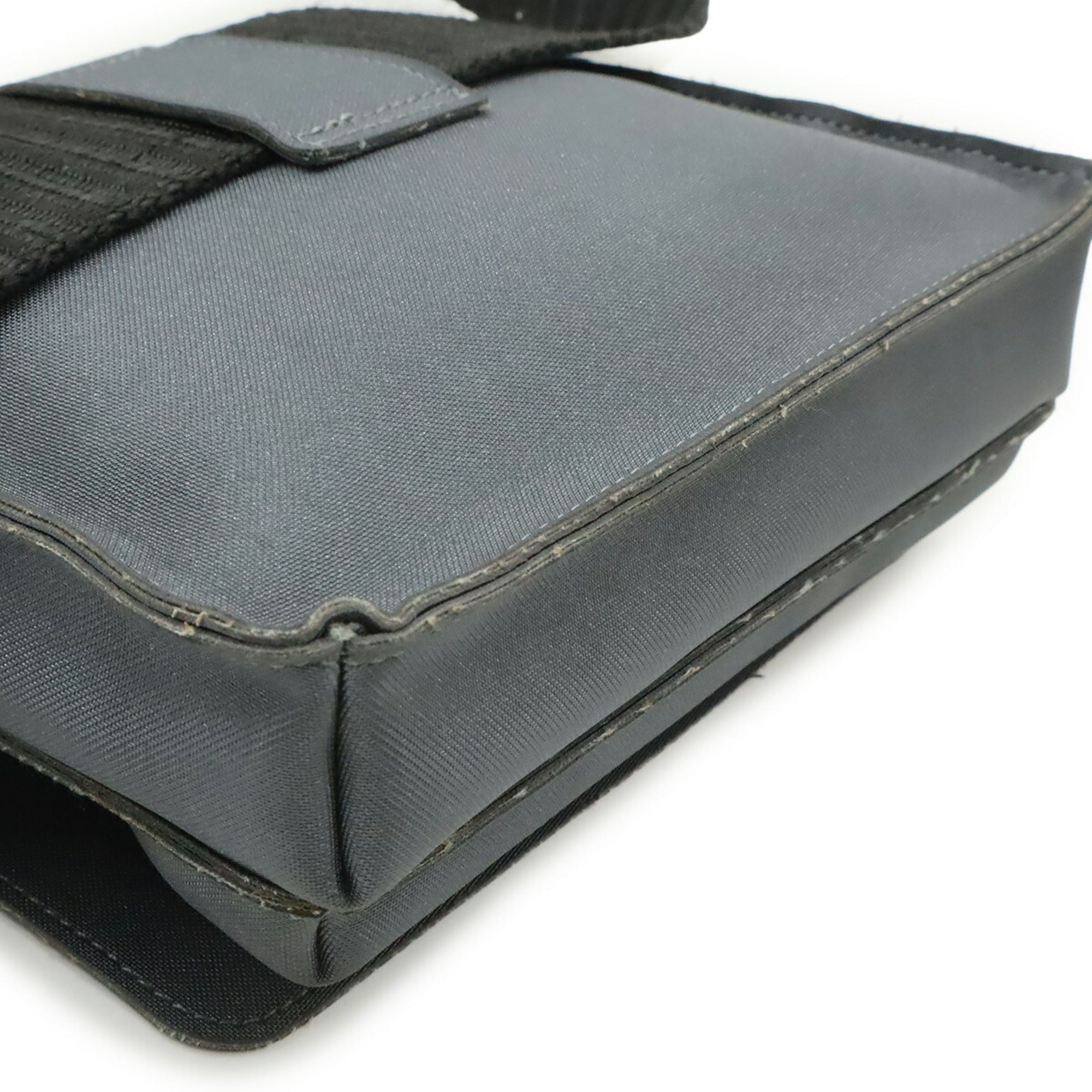Chanel Dark Gray Ivory Nylon Fanny Pack Pouch Sling Bag (Pre-Owned)