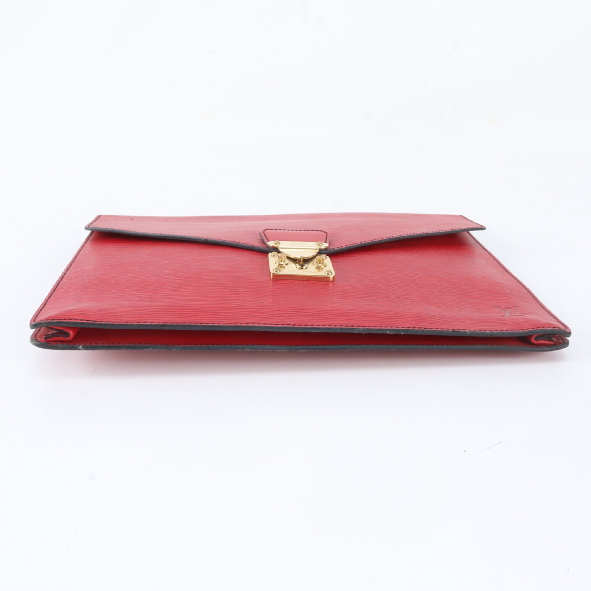 Louis Vuitton Castilian Red Leather Clutch Bag (Pre-Owned)