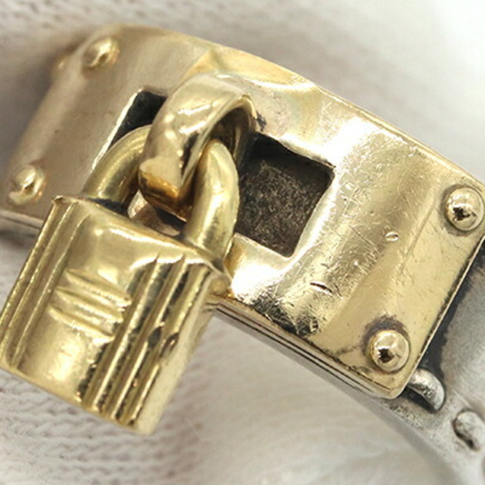 Hermes Yellow Gold (18K) Sterling Silver 925 Band Ring (Pre-Owned)