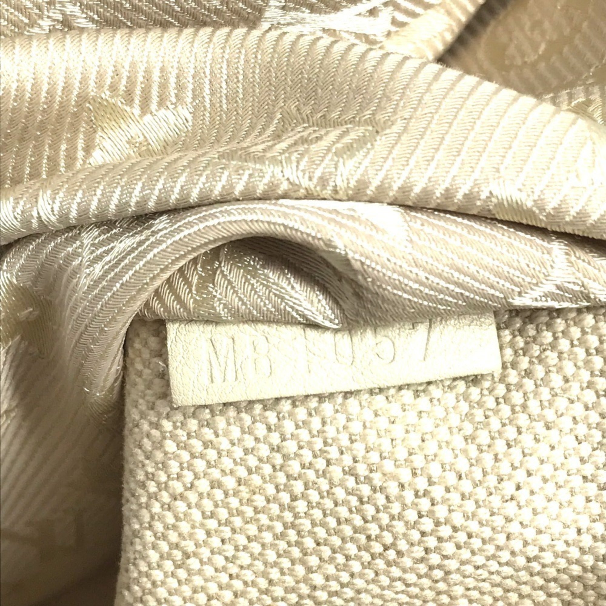 Louis Vuitton White Canvas Boston Bag Handbag Shoulder Bag (Pre-Owned)