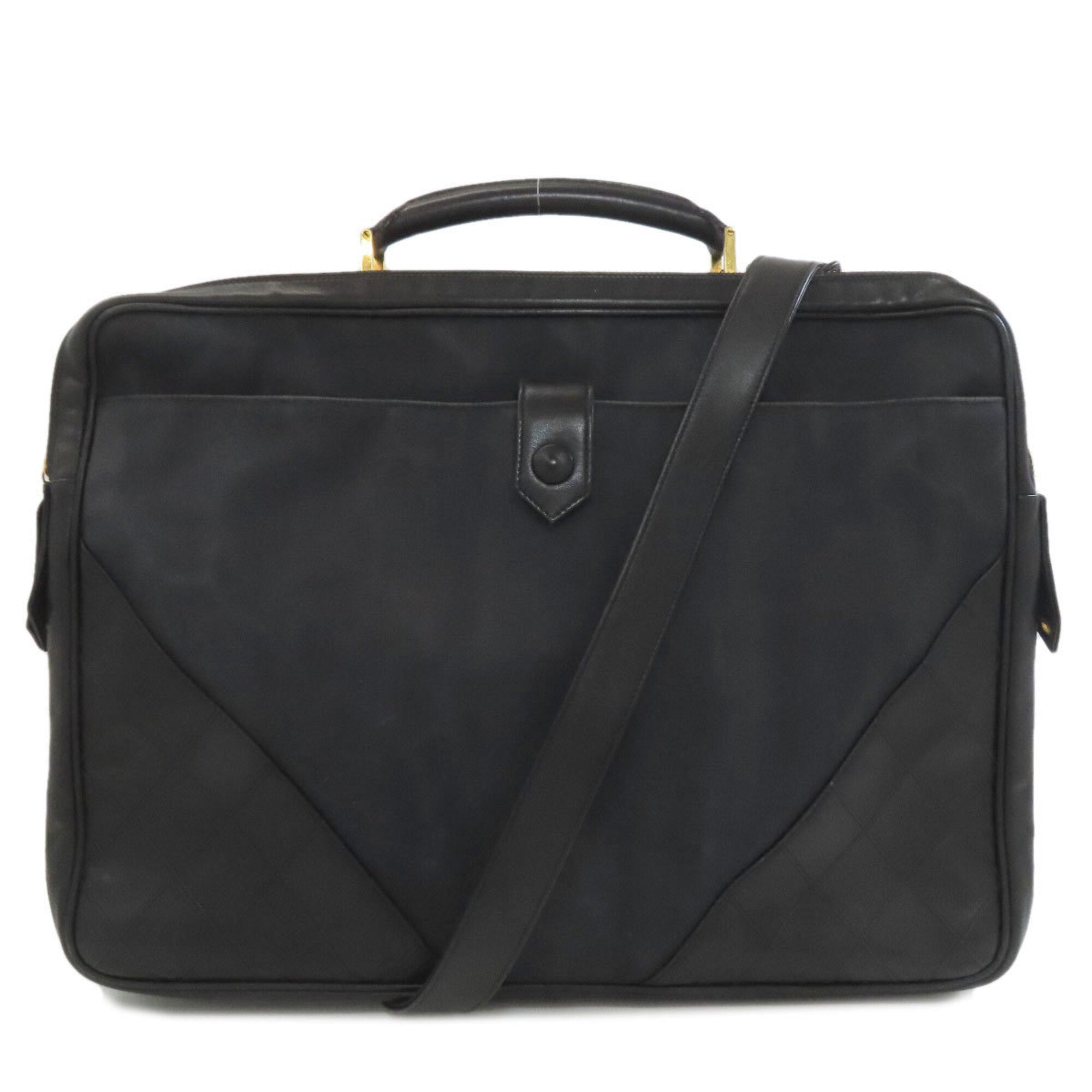 Chanel Black Canvas Briefcase (Pre-Owned)