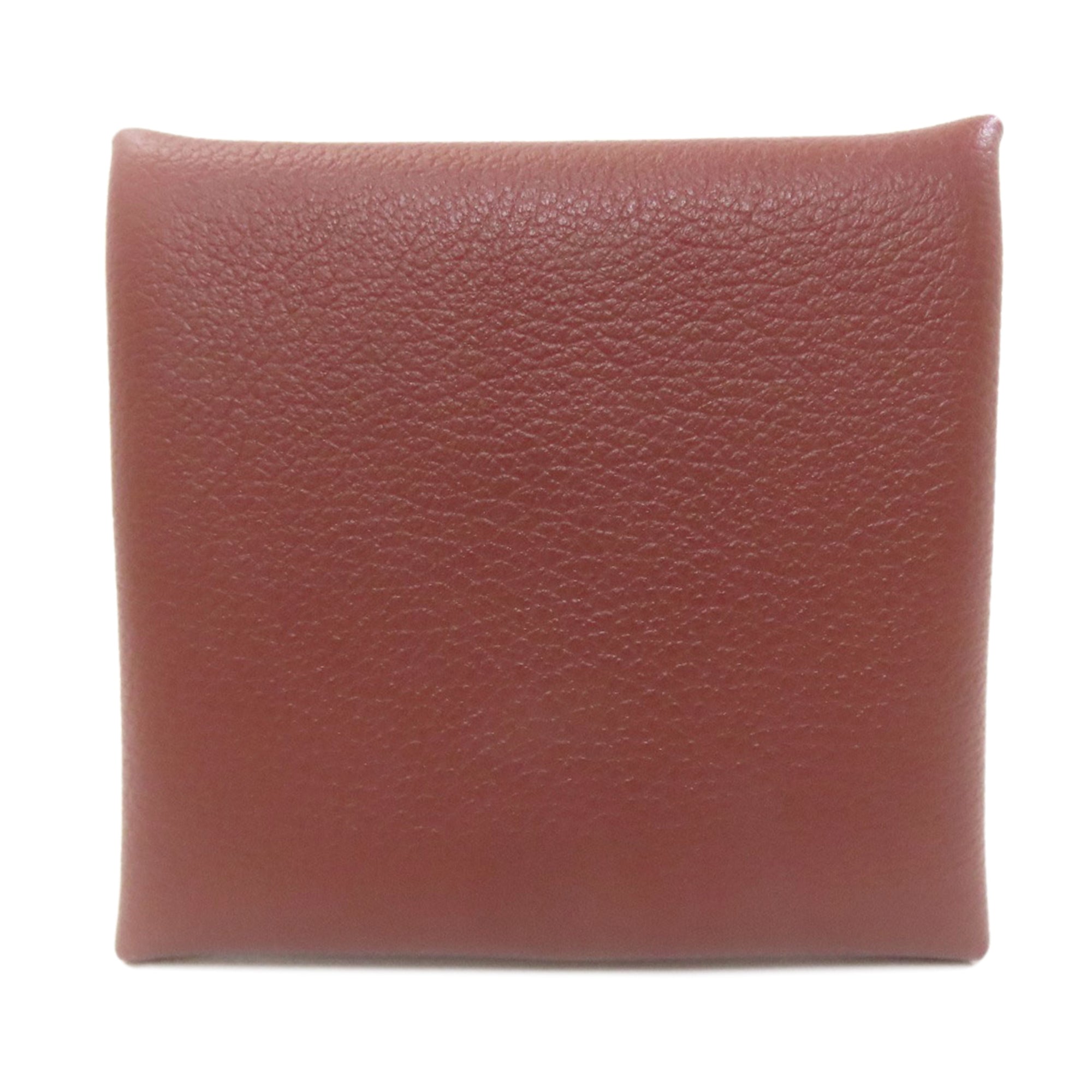 Hermes Bastia Red Color Coin Purse/Coin Case (Pre-Owned)