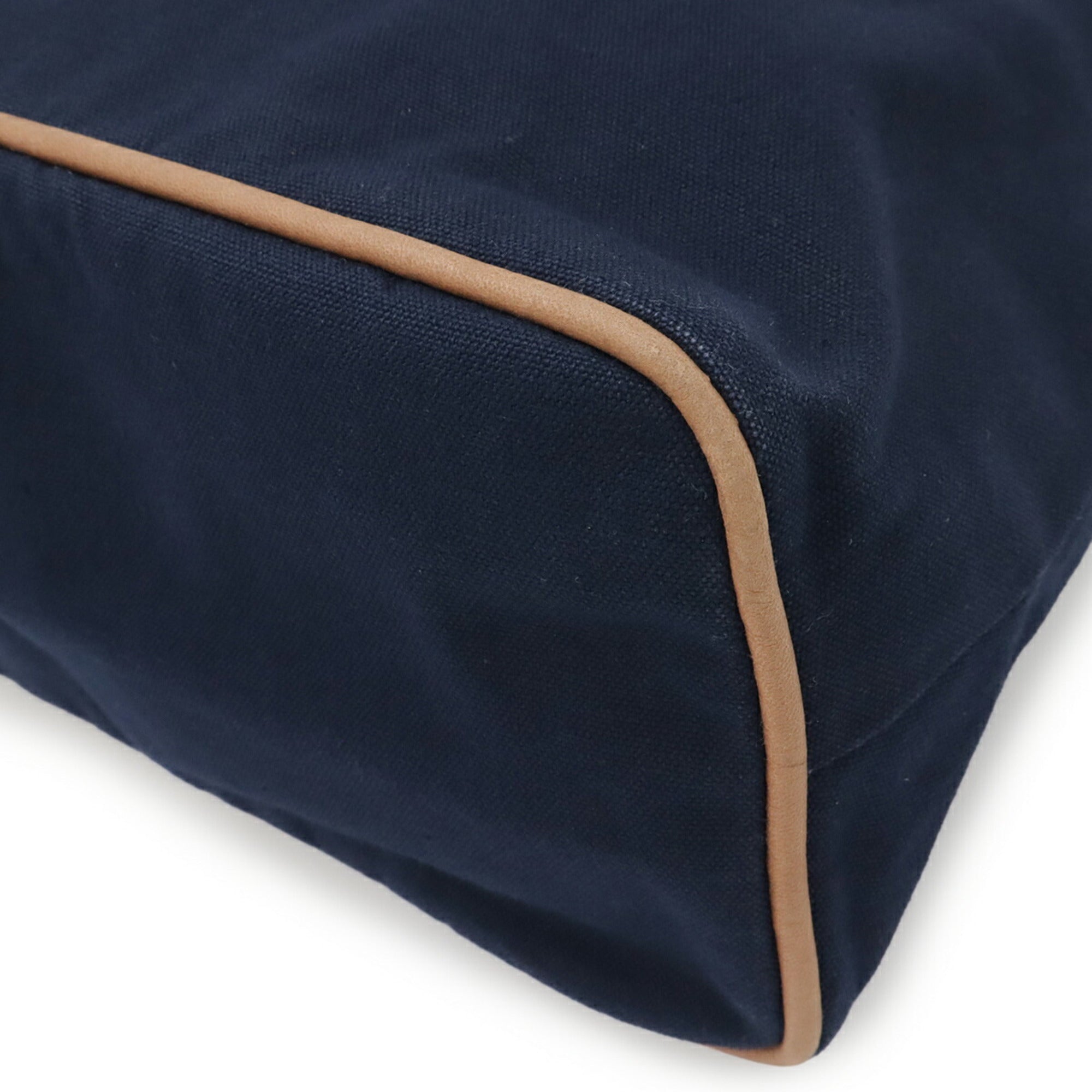 Hermes Navy Canvas Clutch Bag Pouch (Pre-Owned)