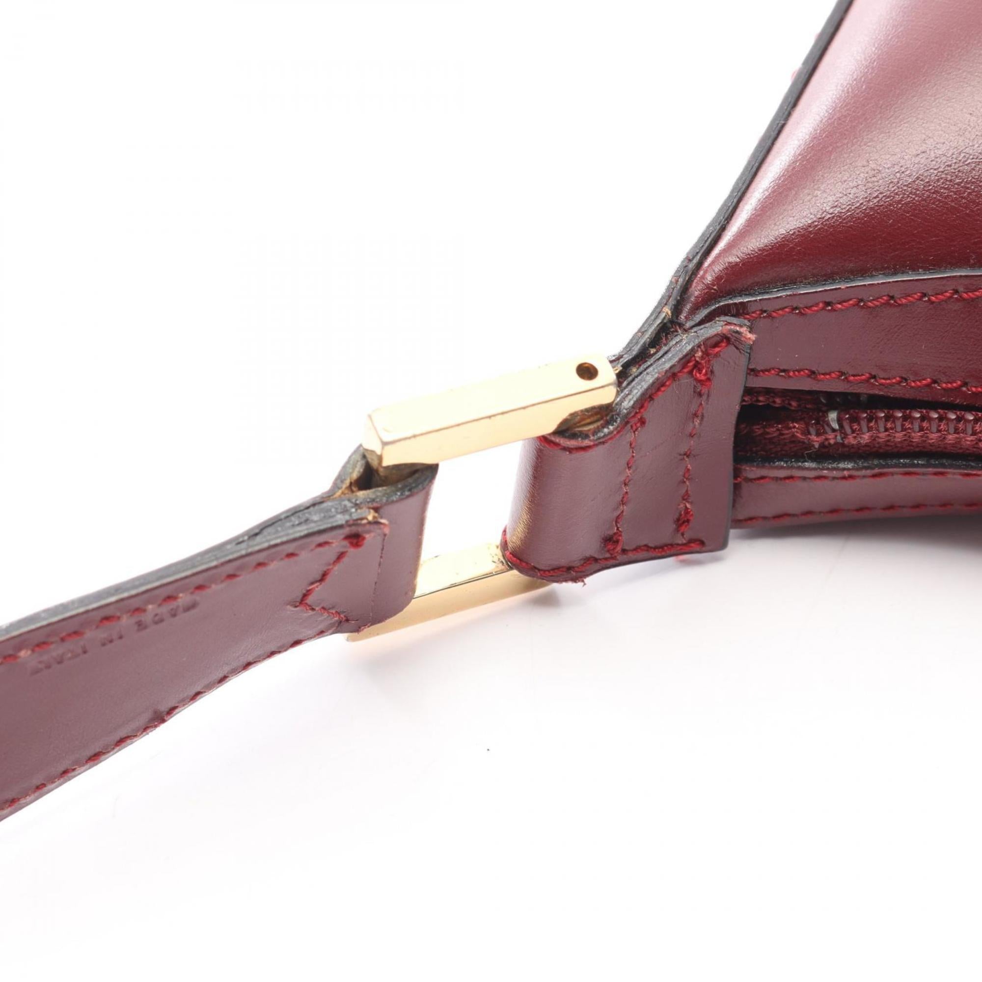 Yves Saint Laurent Bordeaux Leather Handbag Shoulder Bag (Pre-Owned)