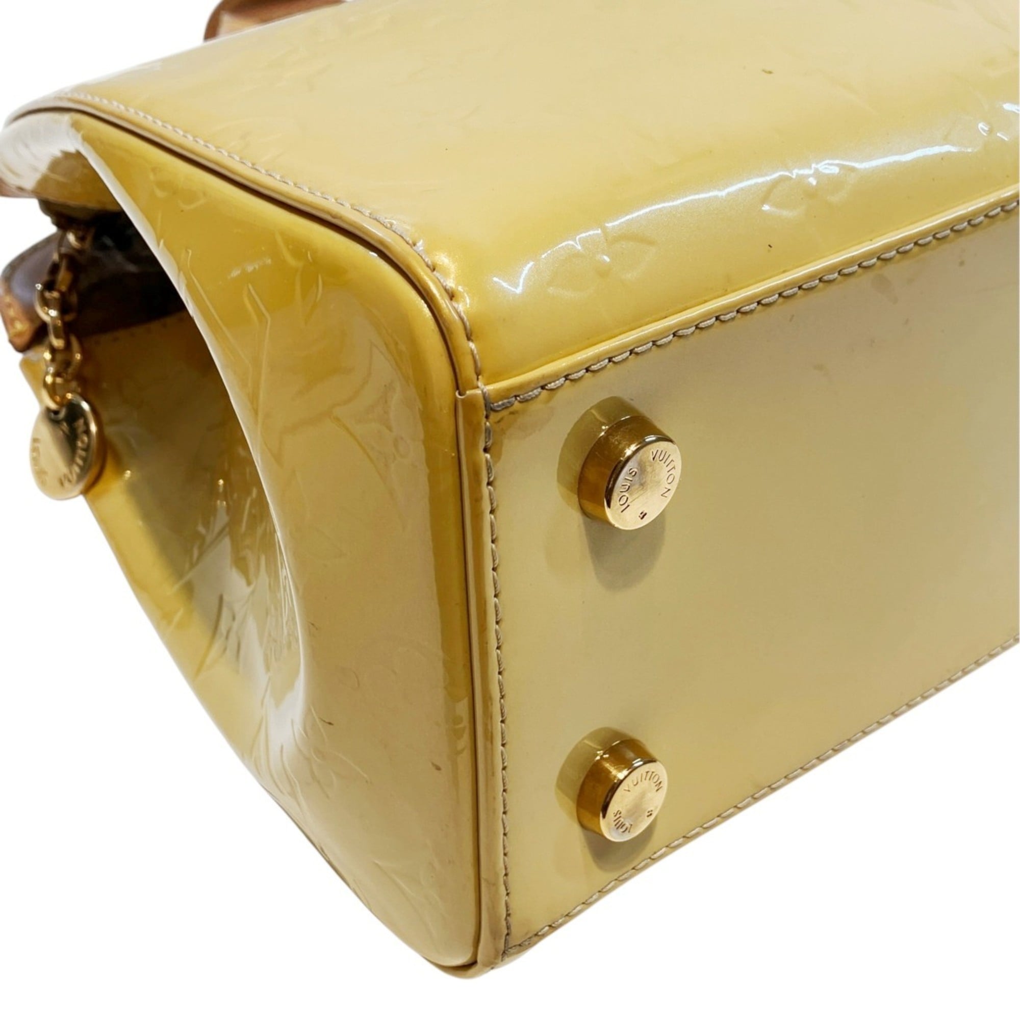 Louis Vuitton Vernis Yellow Leather Handbag (Pre-Owned)