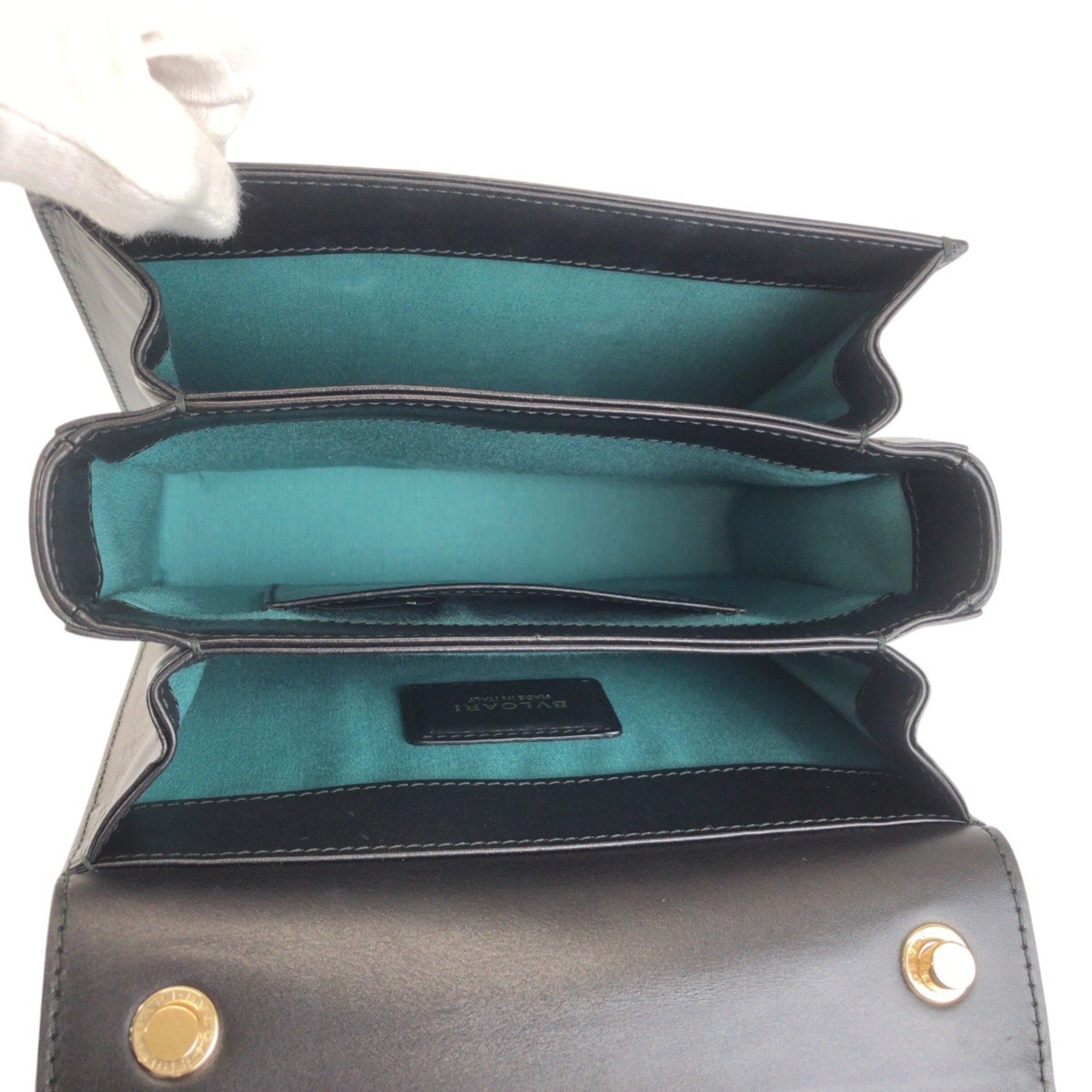Bvlgari Black Leather Plastic Pochette Shoulder Bag (Pre-Owned)