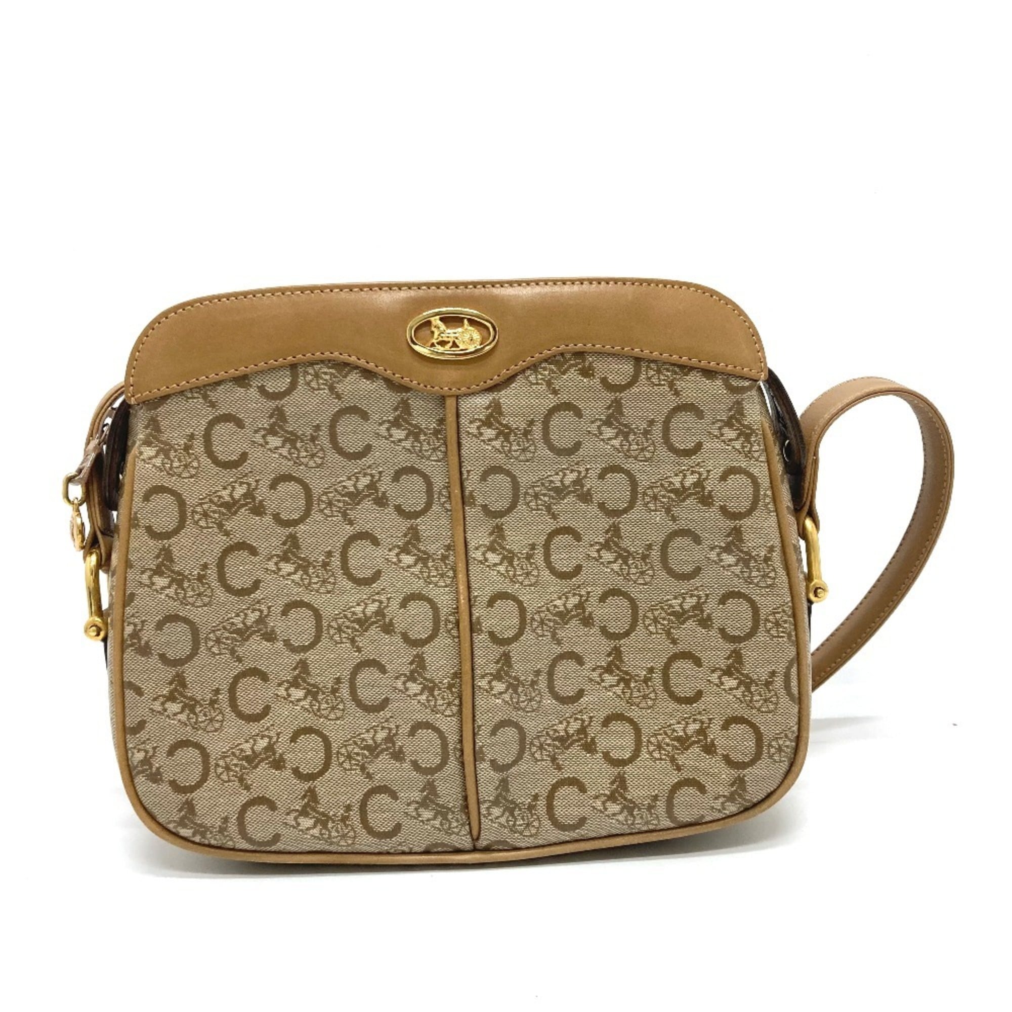 Celine Macadam Beige Pvc Leather Shoulder Bag (Pre-Owned)