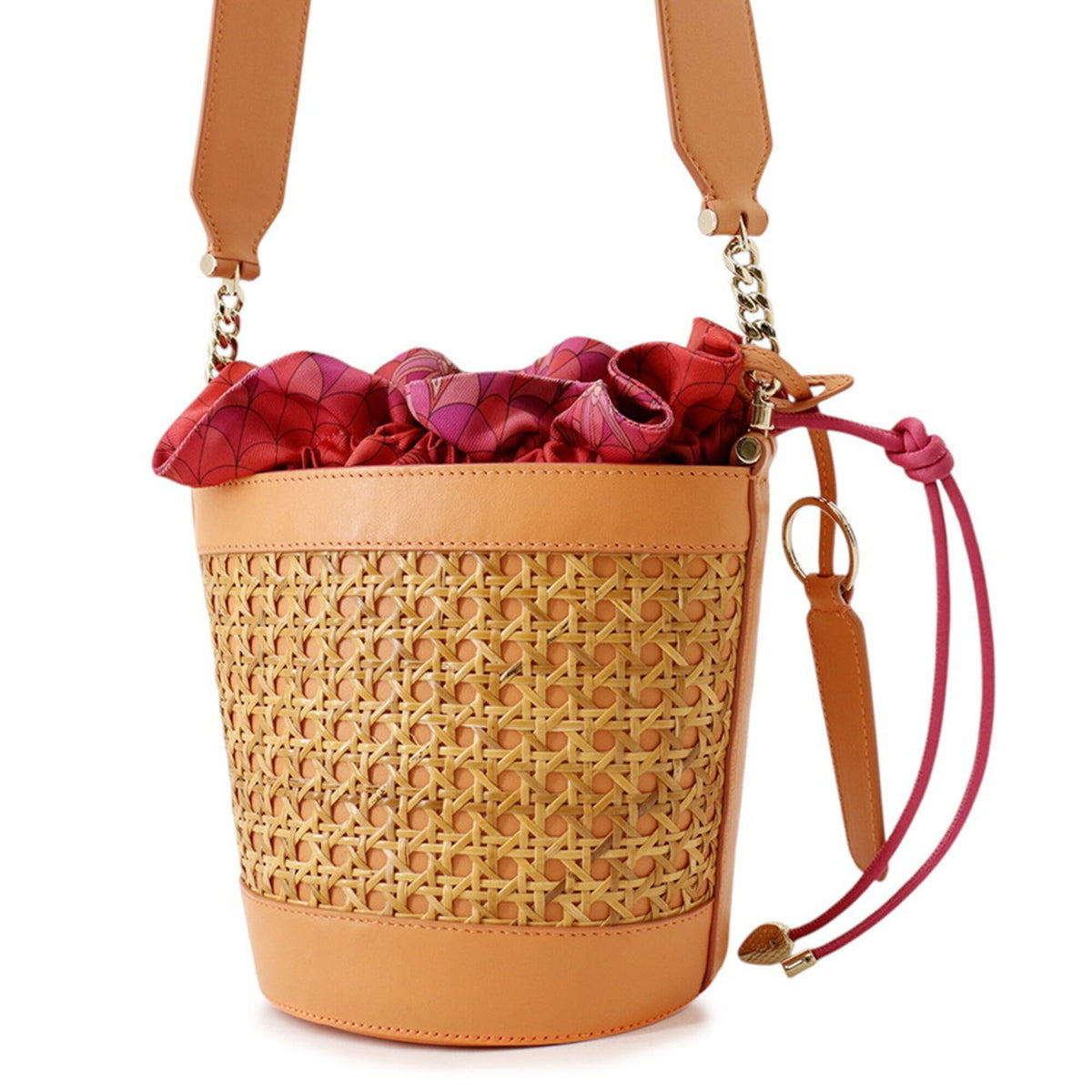 Bvlgari Orange Leather Wisteria Vine Shoulder Bag (Pre-Owned)
