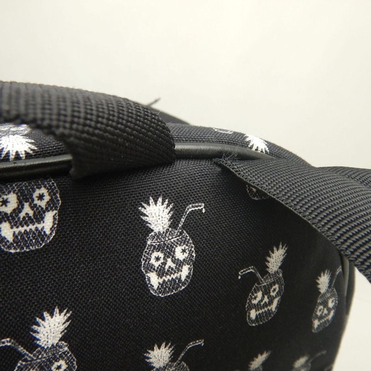 Saint Laurent Black White Canvas Backpack (Pre-Owned)