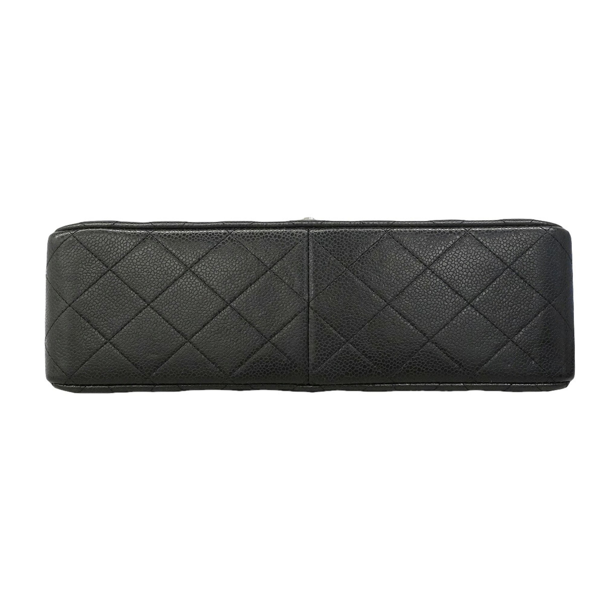 Chanel Black Grained Calfskin Shoulder Bag (Pre-Owned)