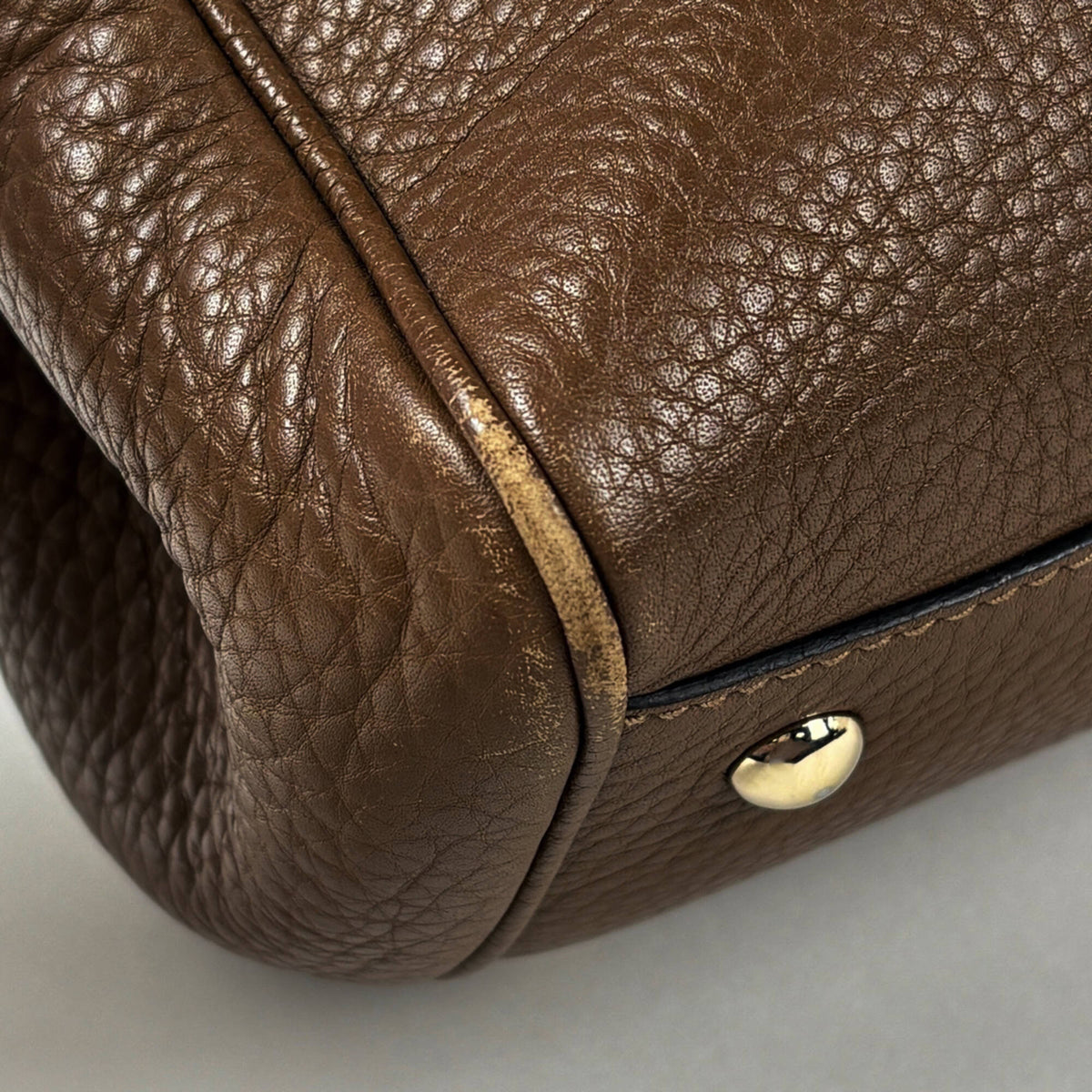 Gucci Brown Leather Handbag (Pre-Owned)