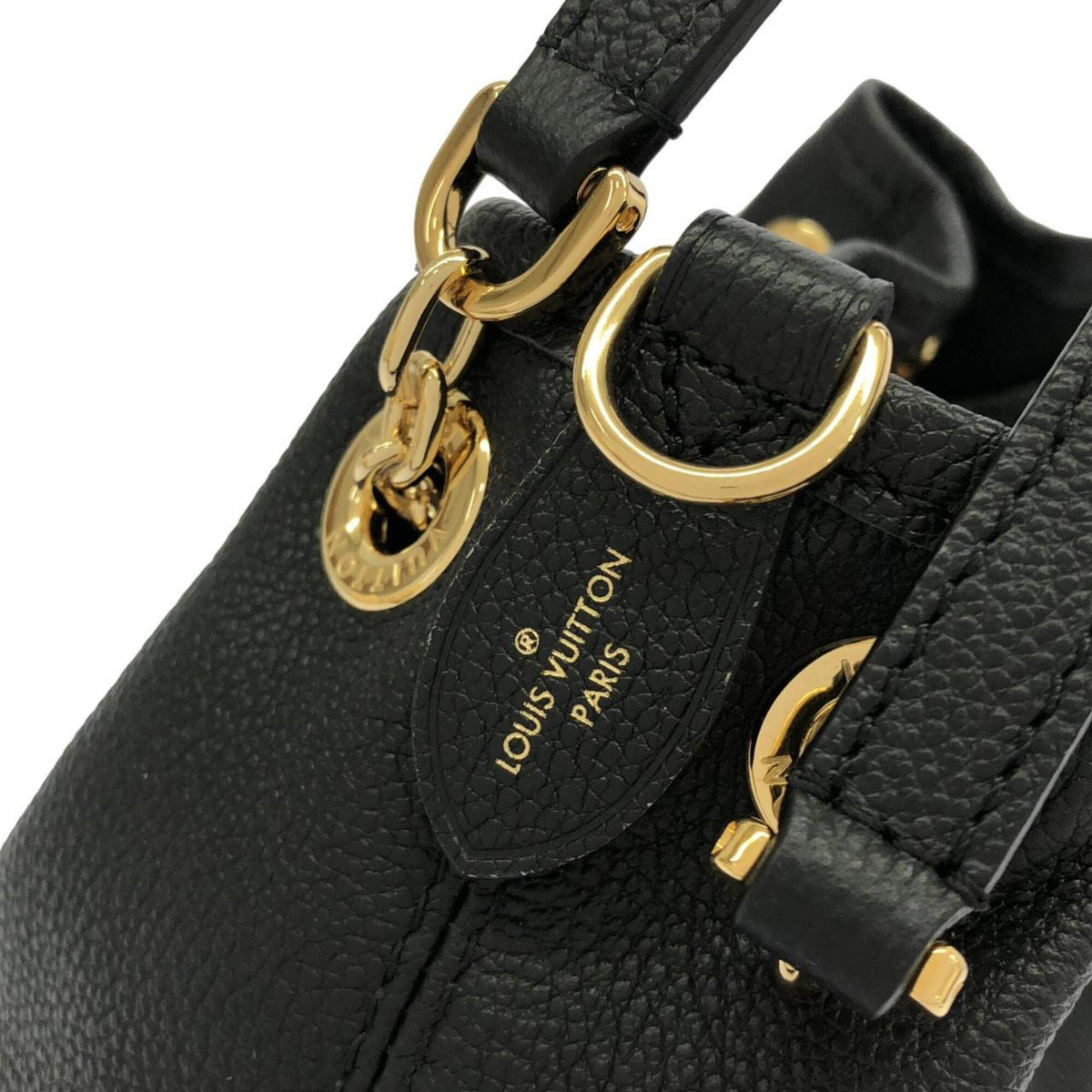 Louis Vuitton Black Leather Handbag (Pre-Owned)