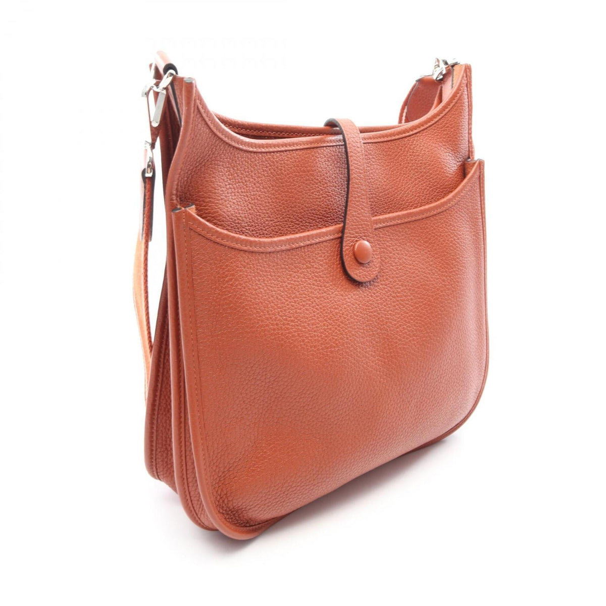 Hermes Brown Taurillon Clemence Leather Handbag Shoulder Bag (Pre-Owned)