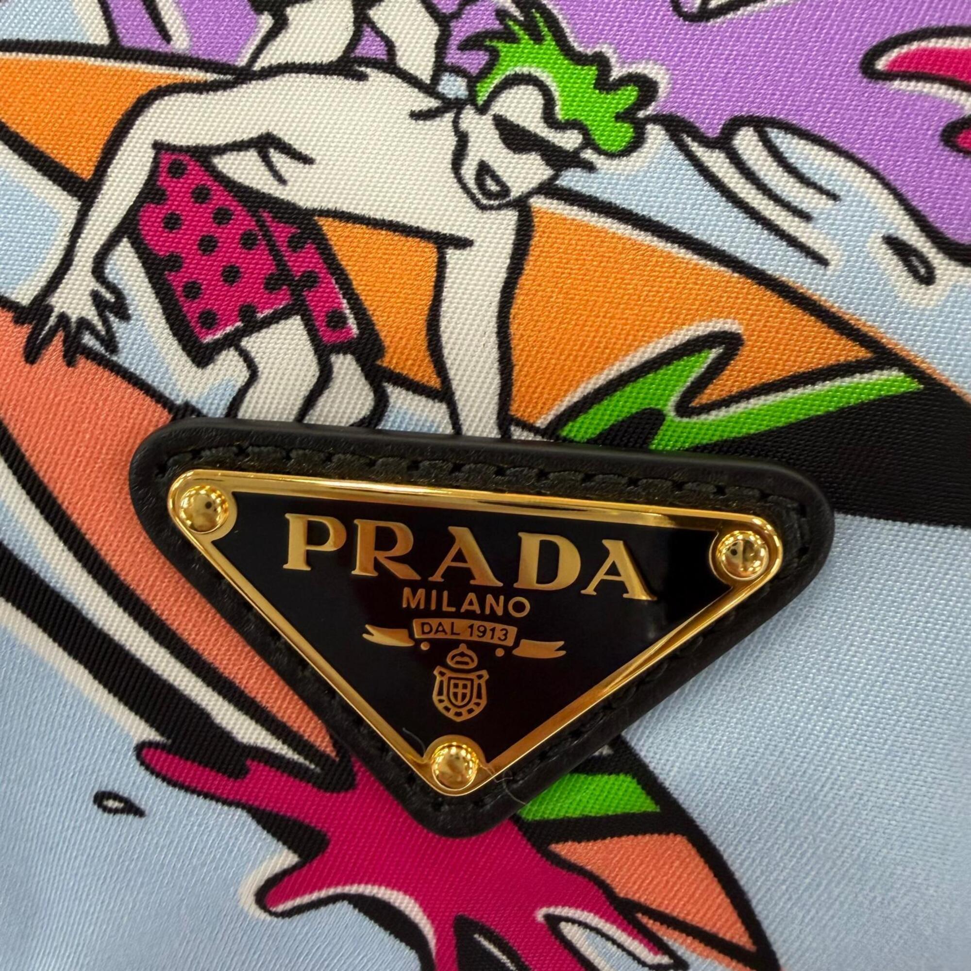 Prada Blue Multi-Color Nylon Pouch (Pre-Owned)