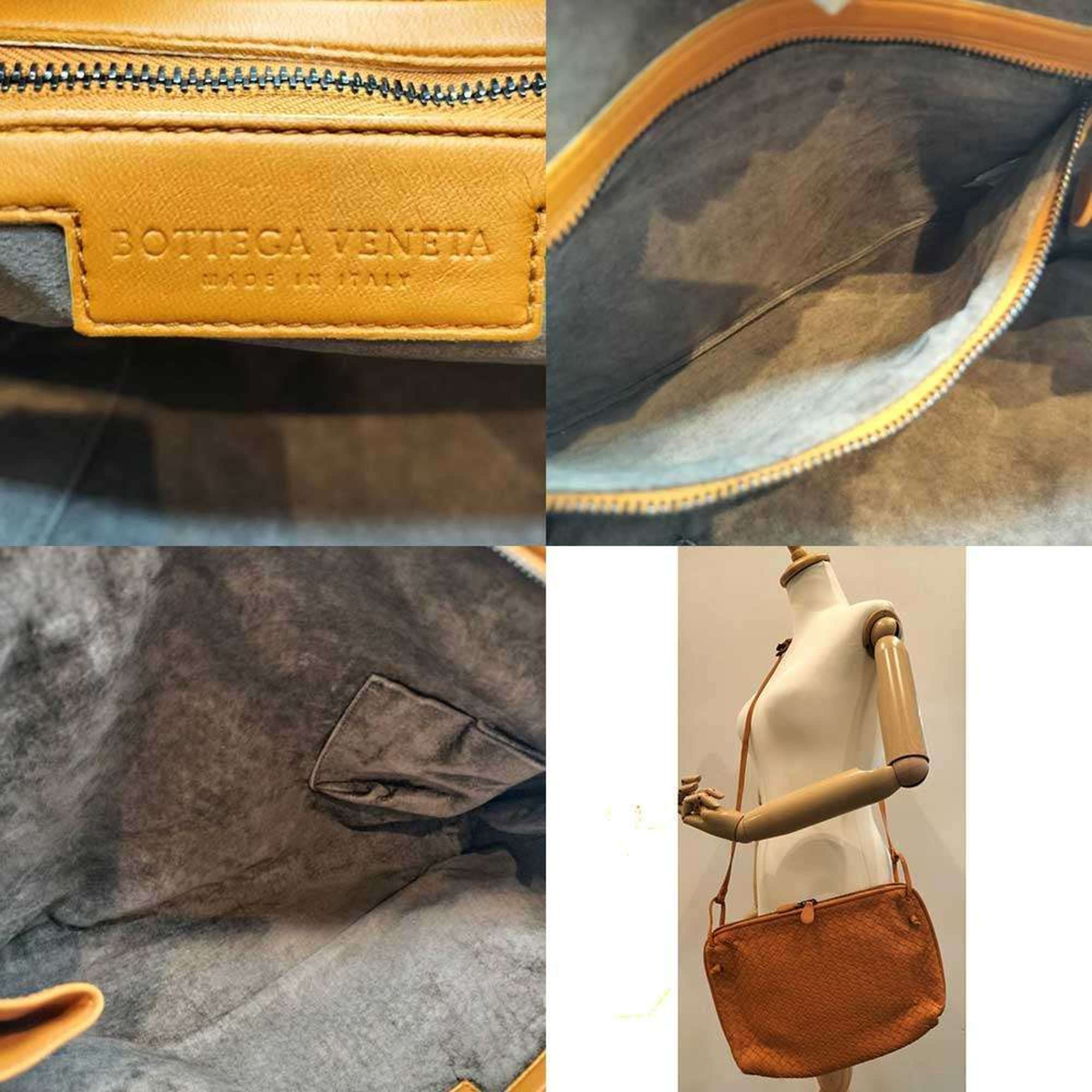 Bottega Veneta Intrecciato Brown Leather Shoulder Bag (Pre-Owned)
