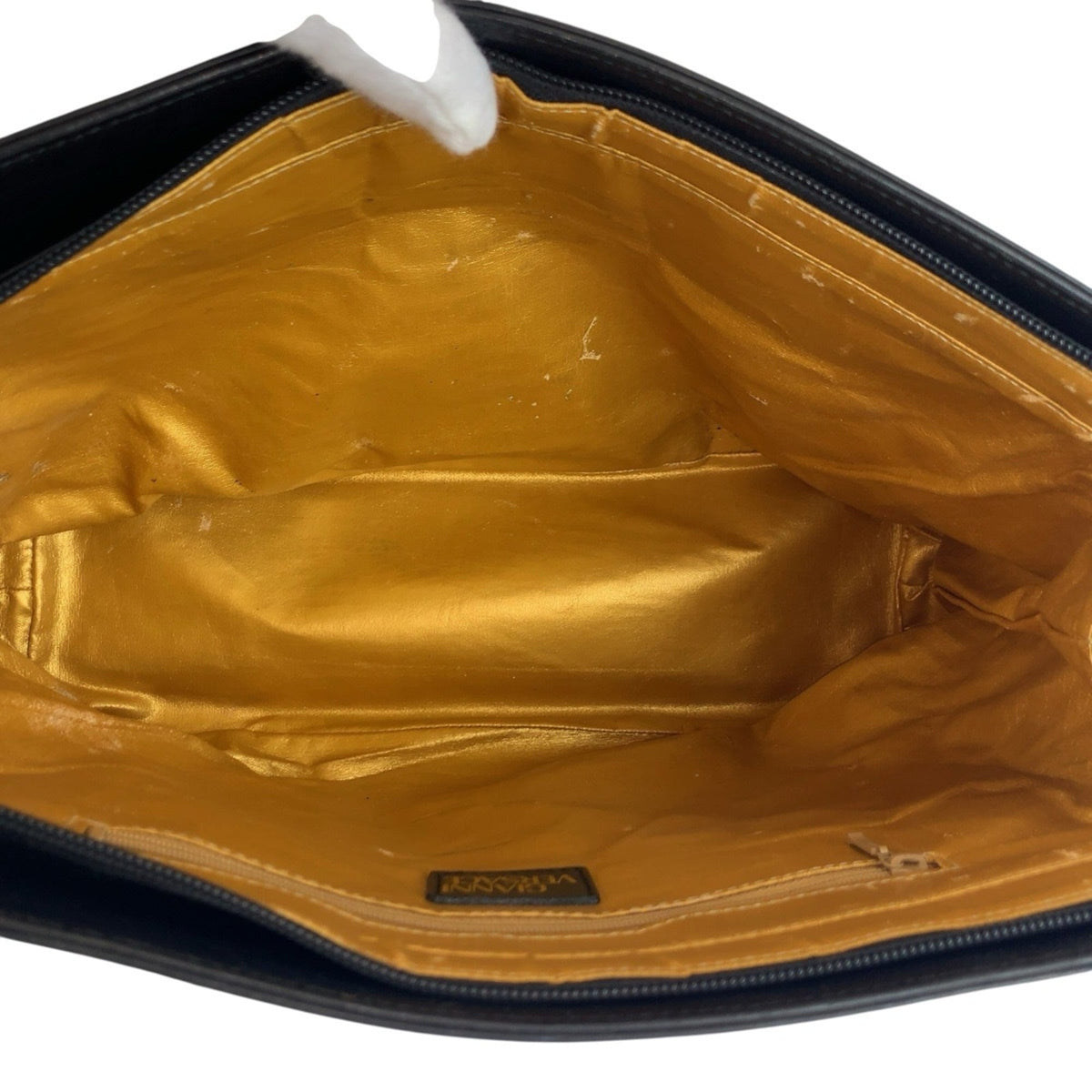 Versace Black Yellow Pvc Leather Handbag Tote Bag (Pre-Owned)