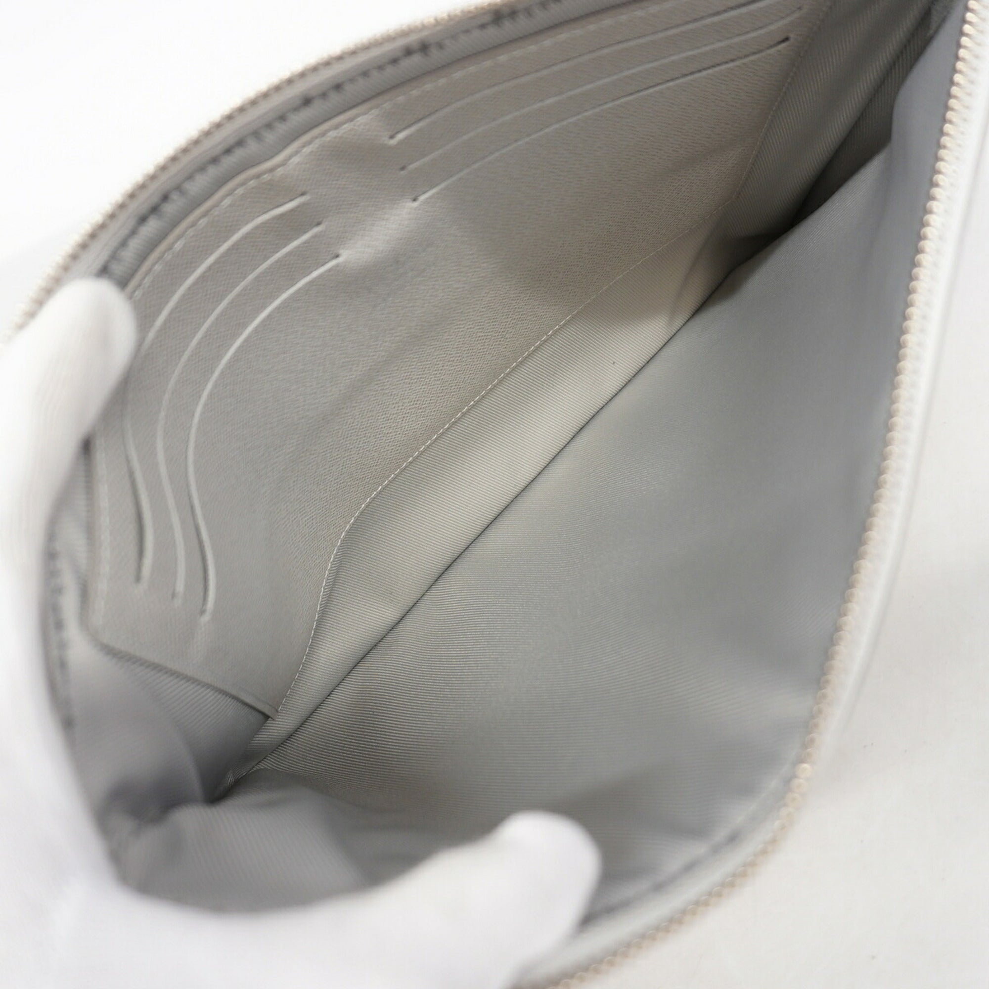 Louis Vuitton Gray Yellow Clutch Bag (Pre-Owned)