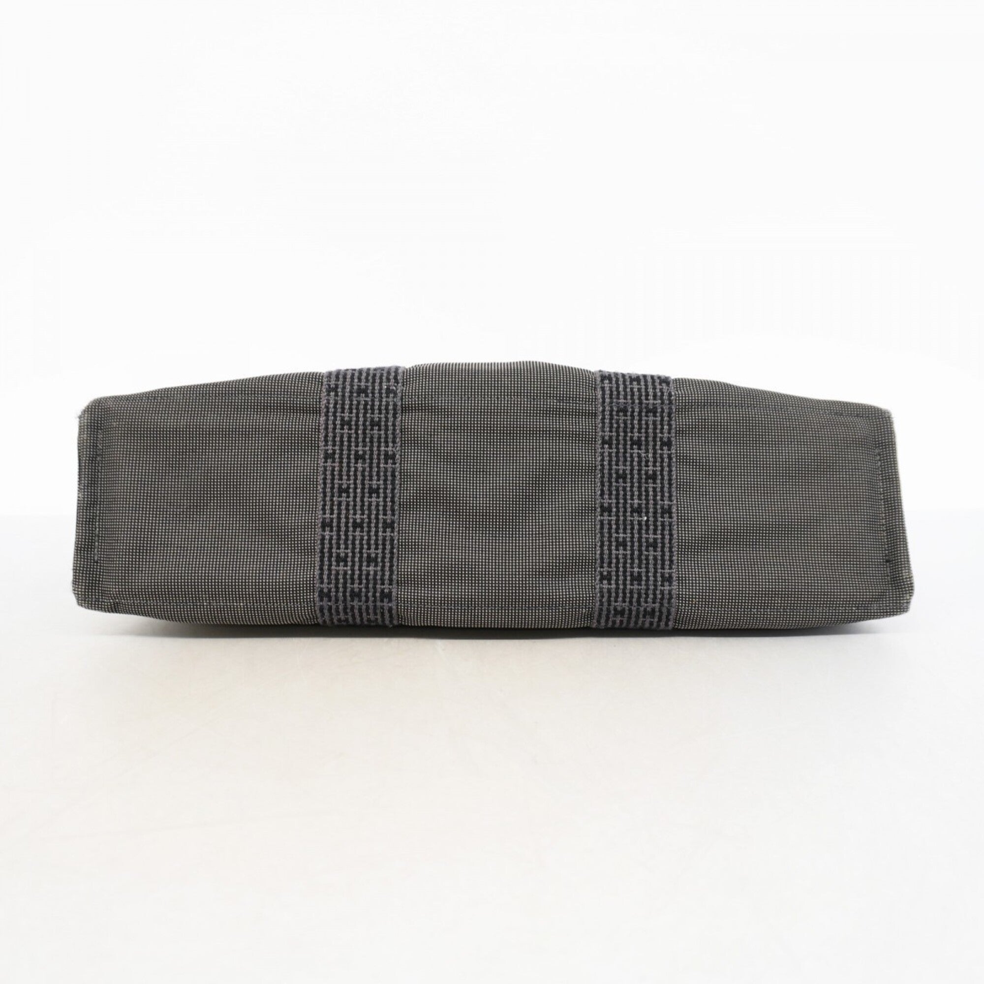 Hermes Gray Canvas Tote Bag (Pre-Owned)