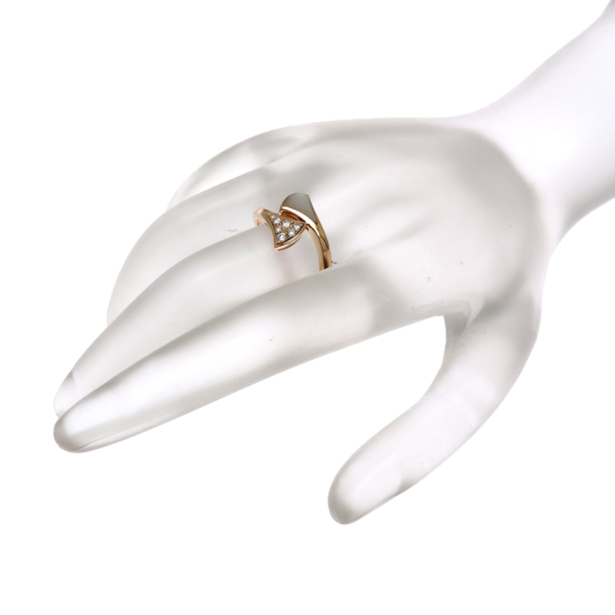 Bvlgari Pink White Pink Gold (18K) Band Ring (Pre-Owned)