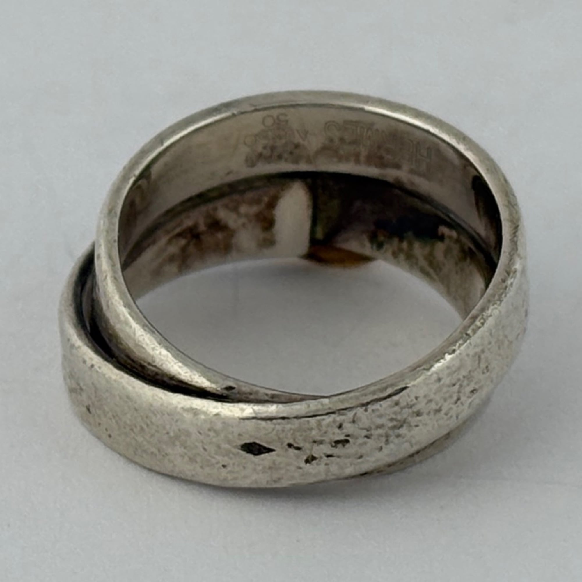 Hermes Gold Silver Yellow Gold (18K) Silver 925 Band Ring (Pre-Owned)