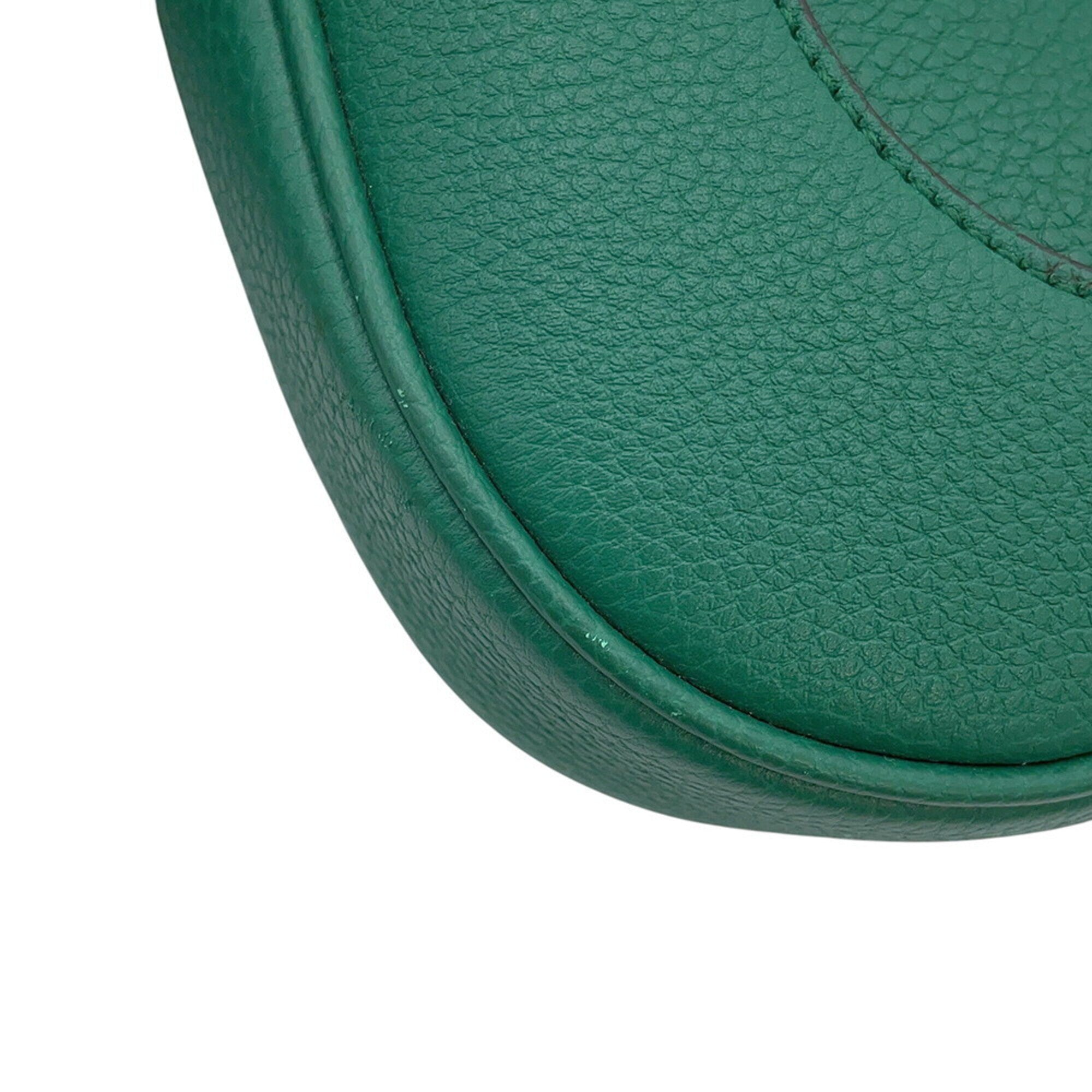 Gucci Green Leather Handbag Shoulder Bag (Pre-Owned)