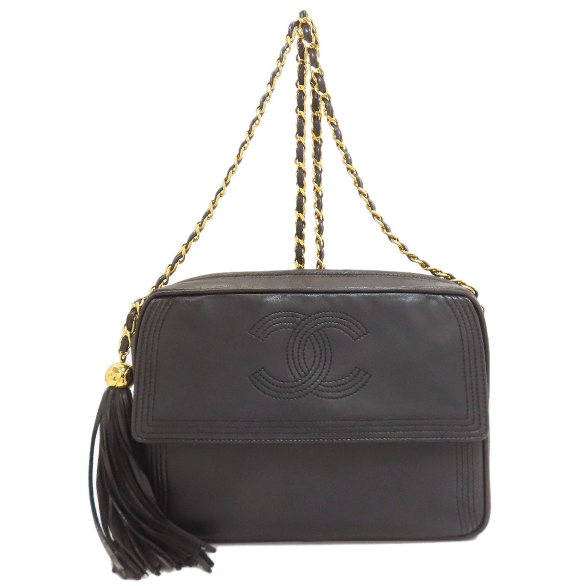 Chanel Black Leather Shoulder Bag (Pre-Owned)