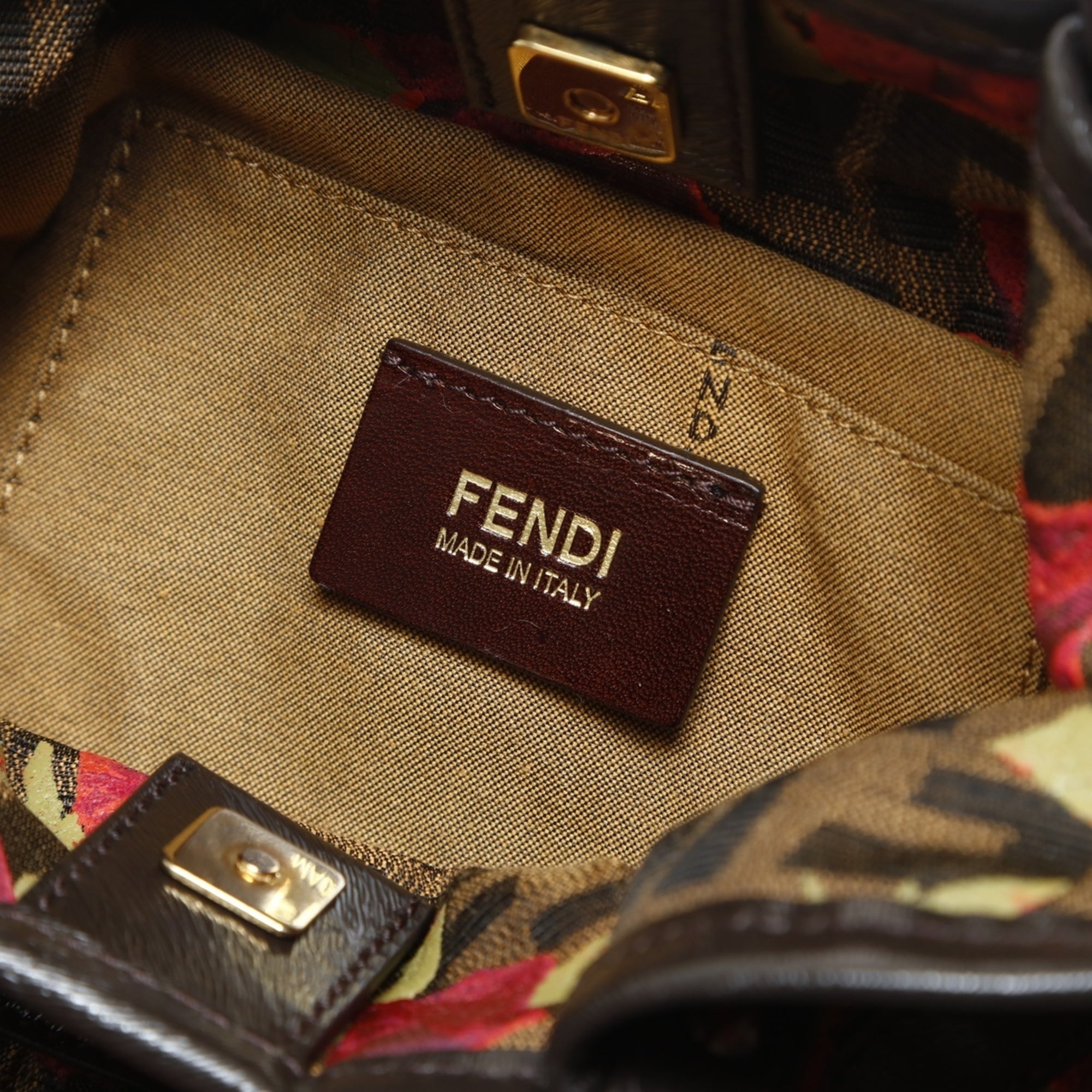 Fendi Zucca Brown Canvas Handbag (Pre-Owned)