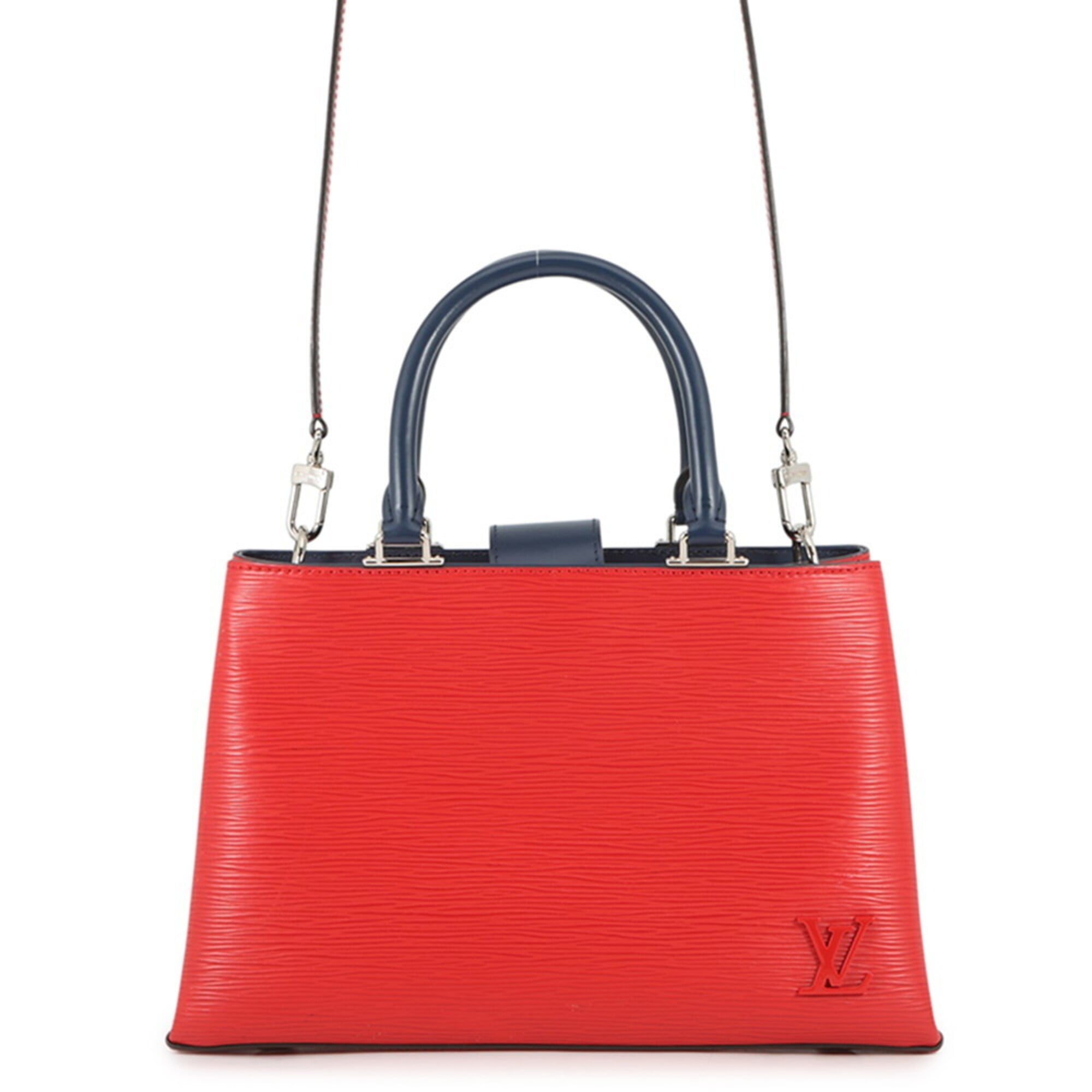 Louis Vuitton Coquelicots Navy Epi Leather Handbag Shoulder Bag (Pre-Owned)